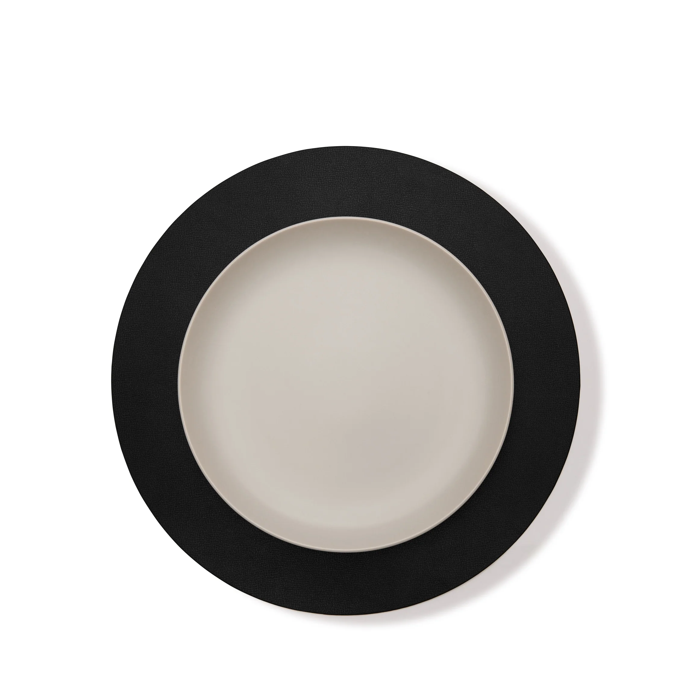 Modern Round Placemats, Set of 2 Black - Image 2