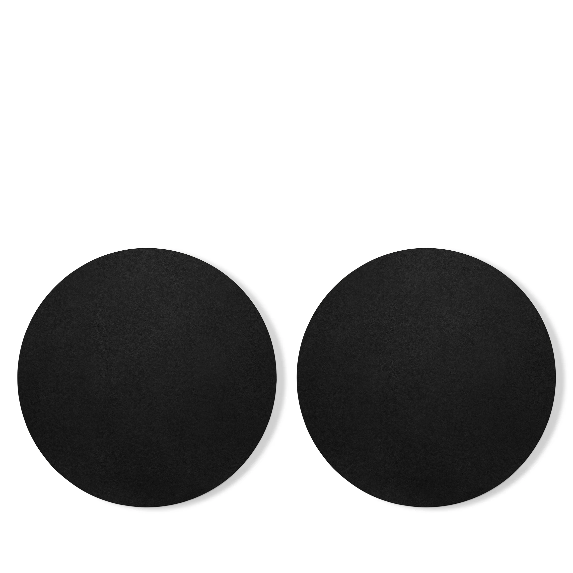 Modern Round Placemats, Set of 2 Black - Image 4