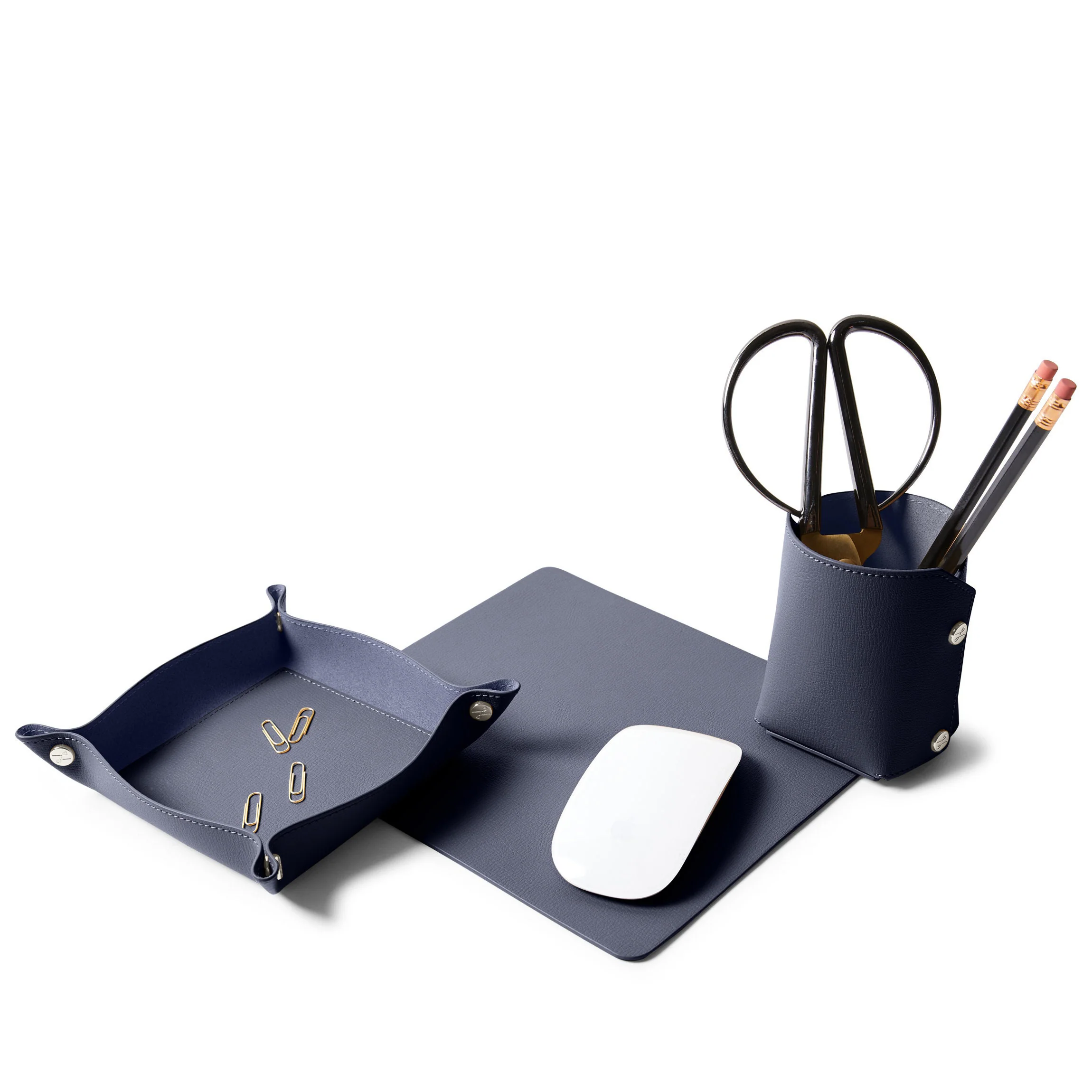 Modern Travel Desk Set Midnight Blue