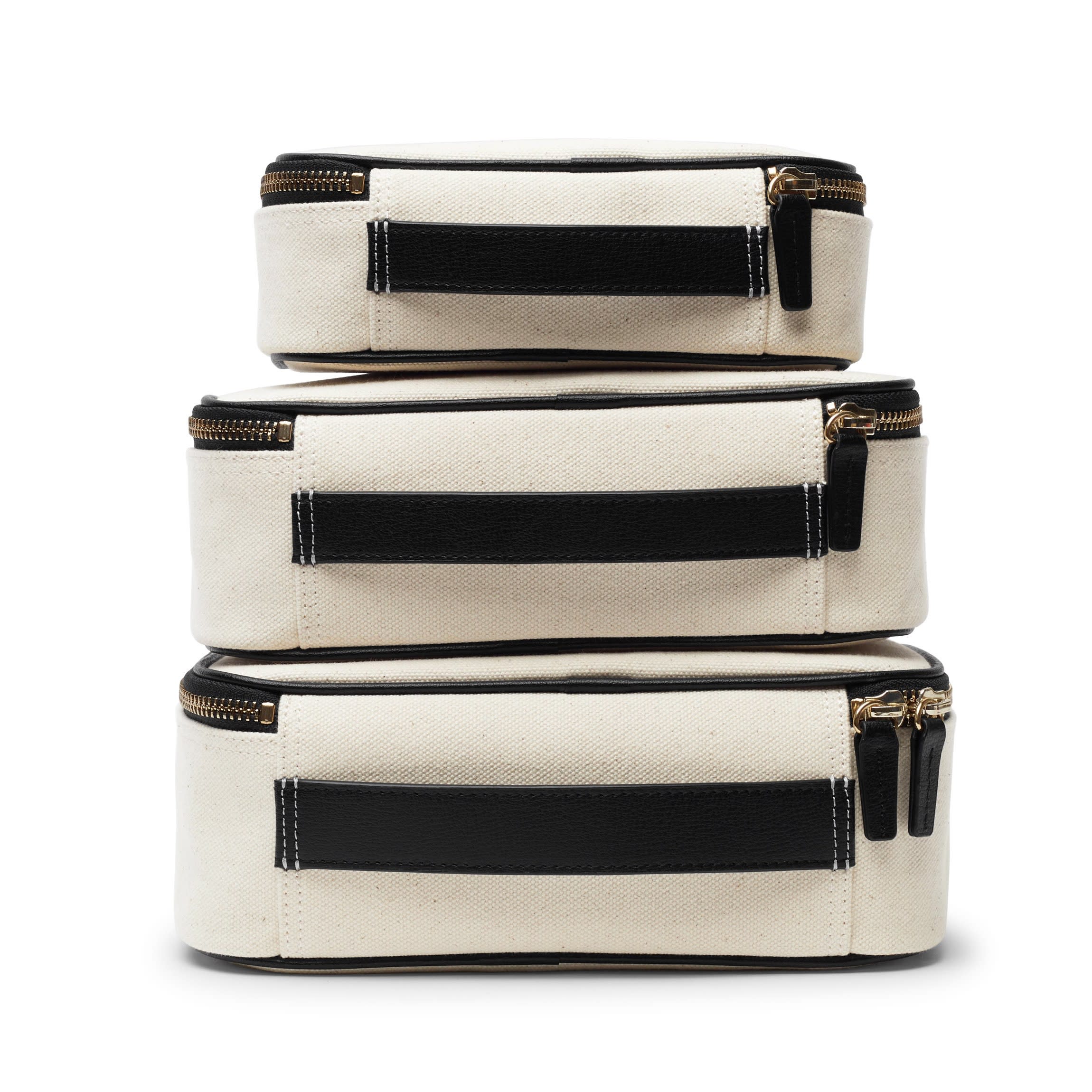 Nested Travel Organizer Trio in Canvas Natural Canvas/Black - Image 5