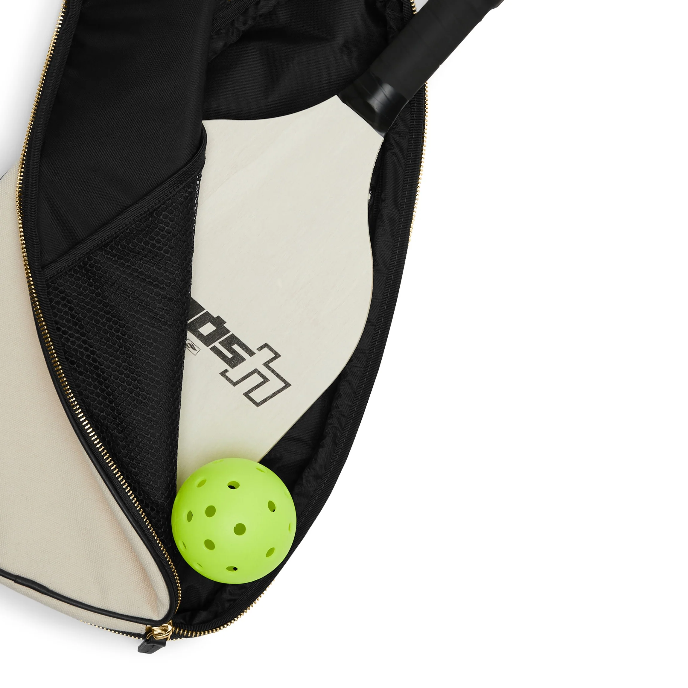 Pickleball Sling Bag Natural Canvas/Black - Image 5