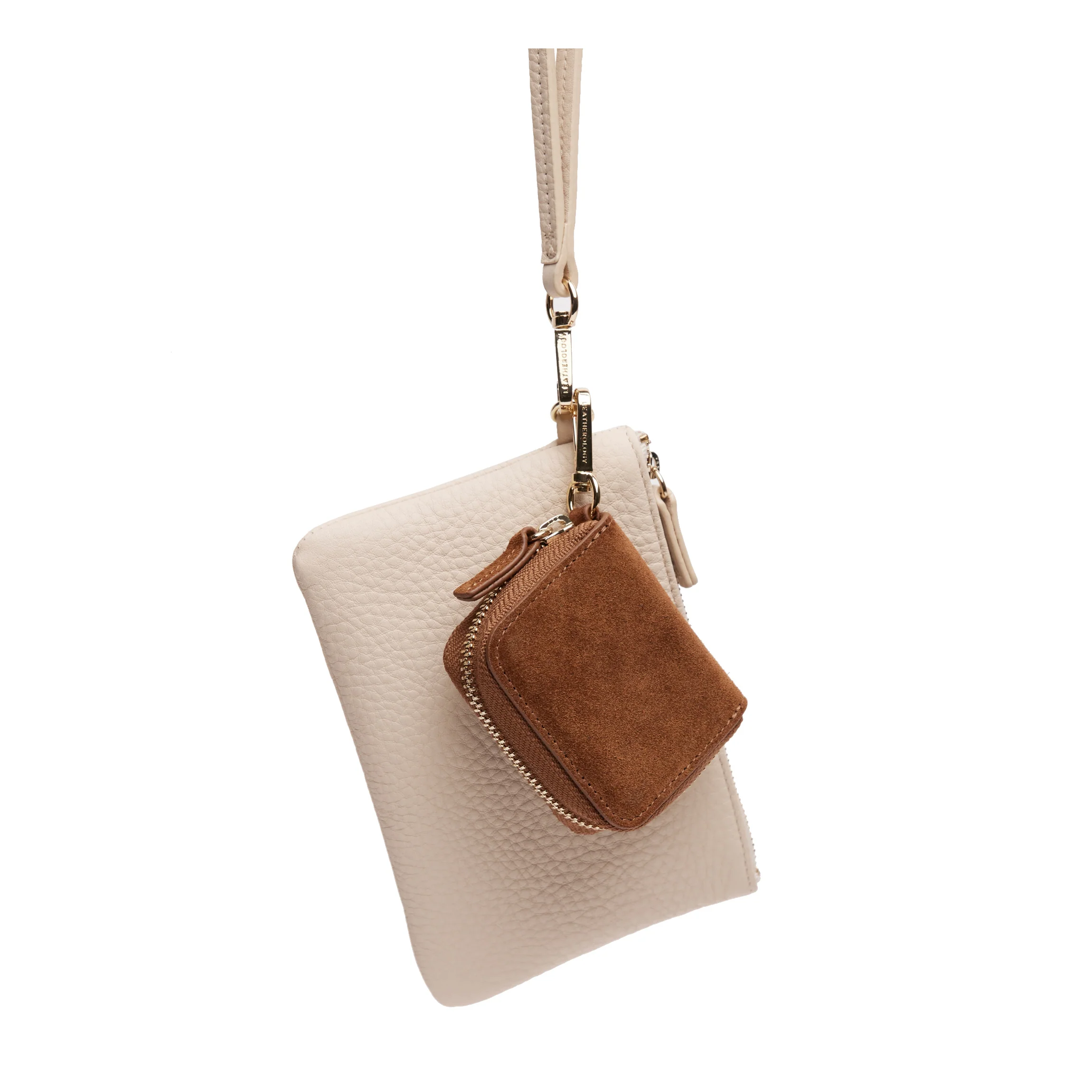 Portable Wristlet AirPod Case Russet Suede - Image 6