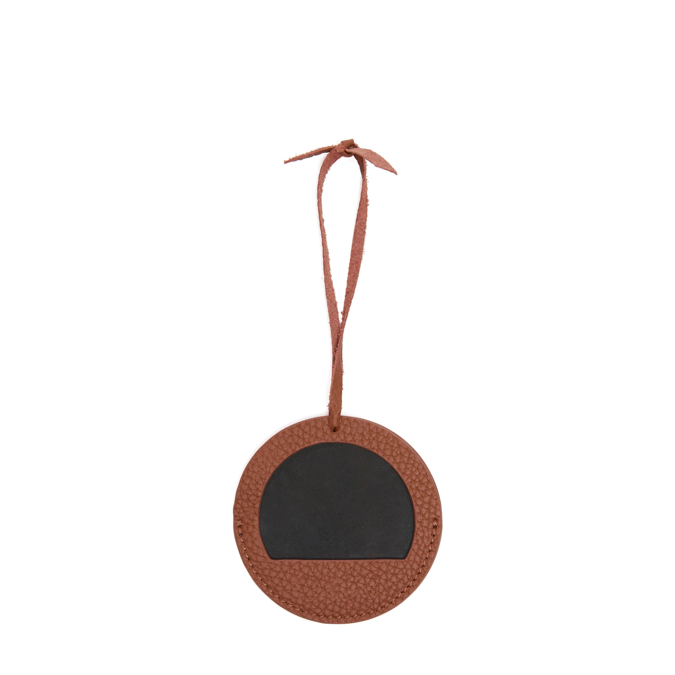 Round Photo Frame Ornament Saddle Brown