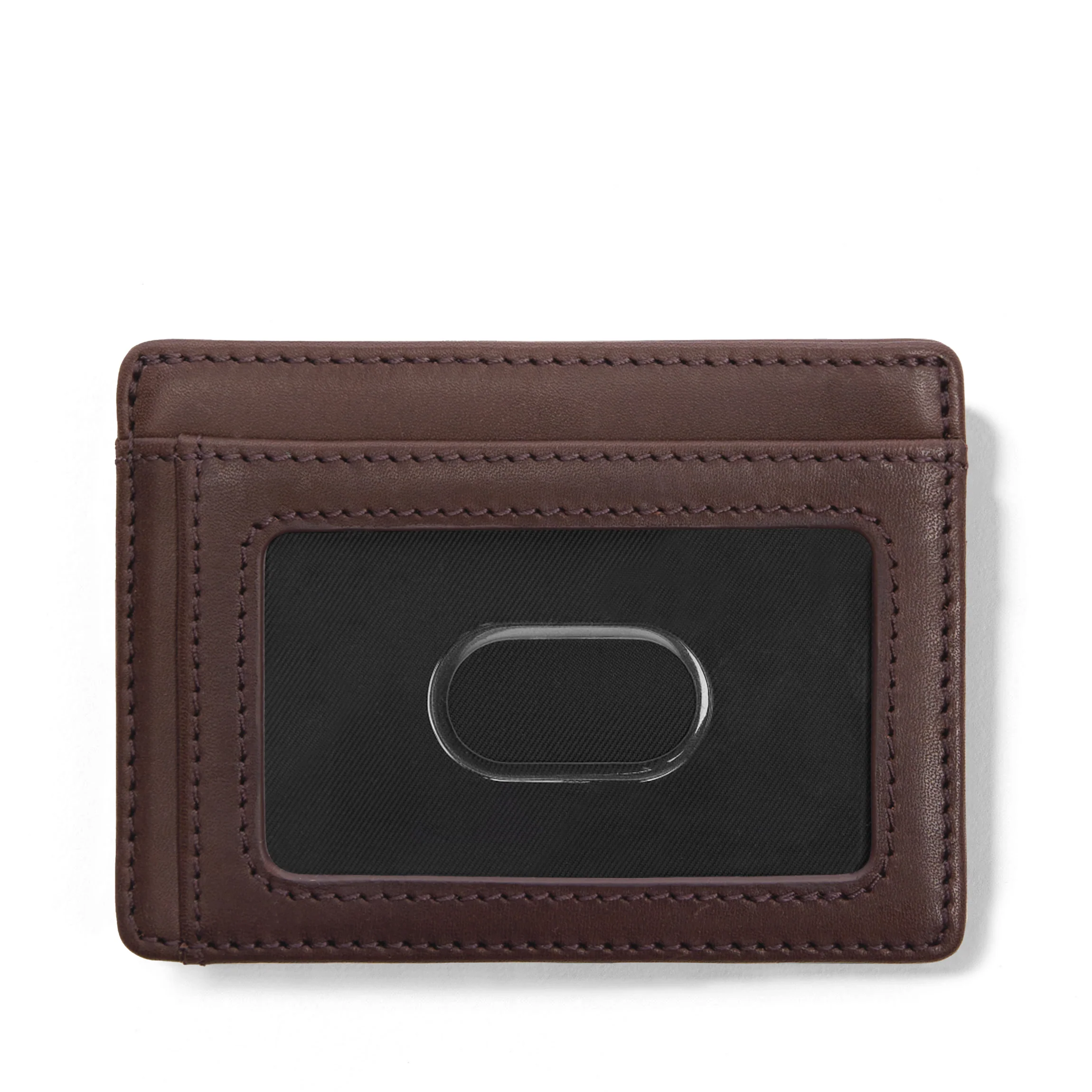 Slim ID Card Case Mahogany