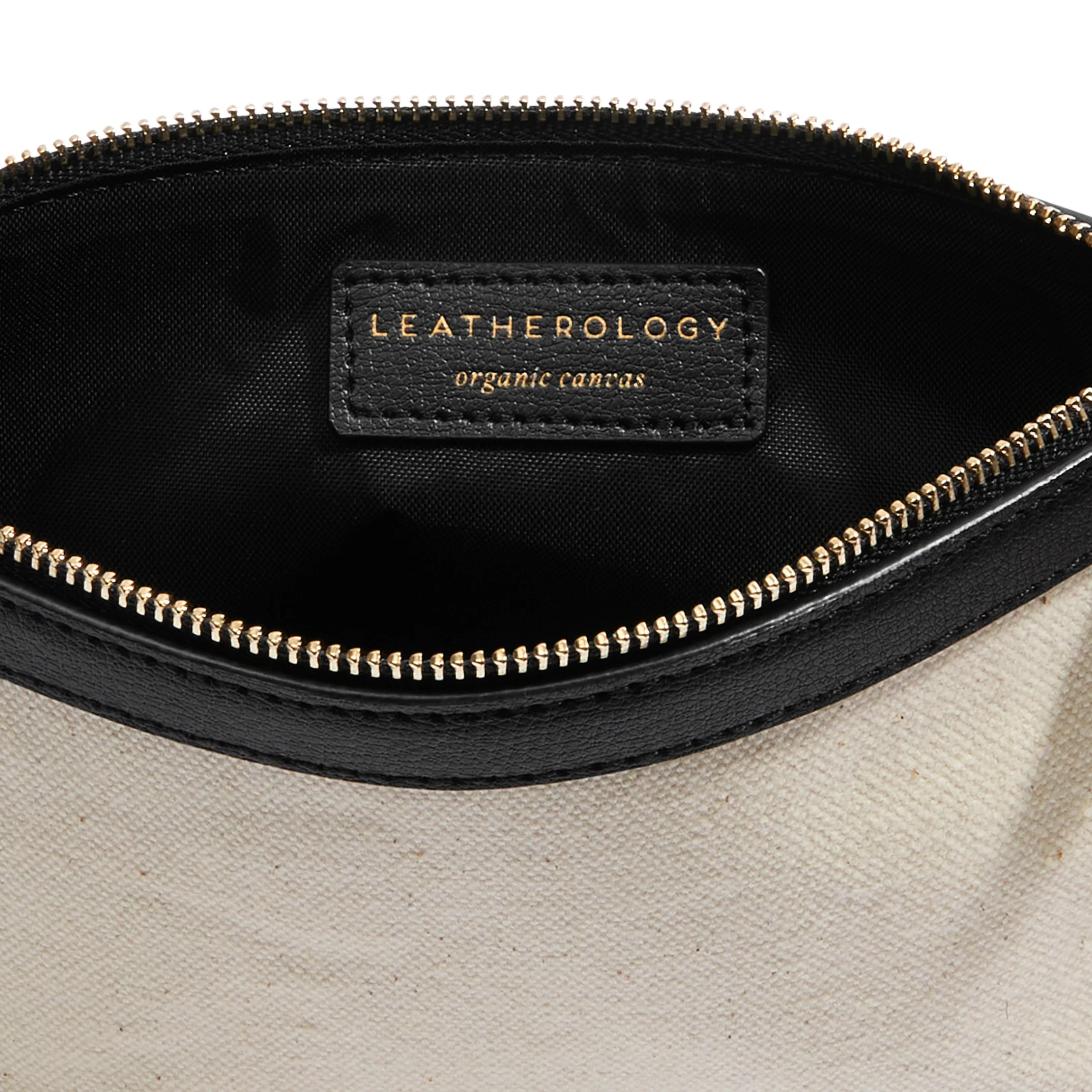 Small Accessories Pouch in Canvas Natural Canvas/Black - Image 4