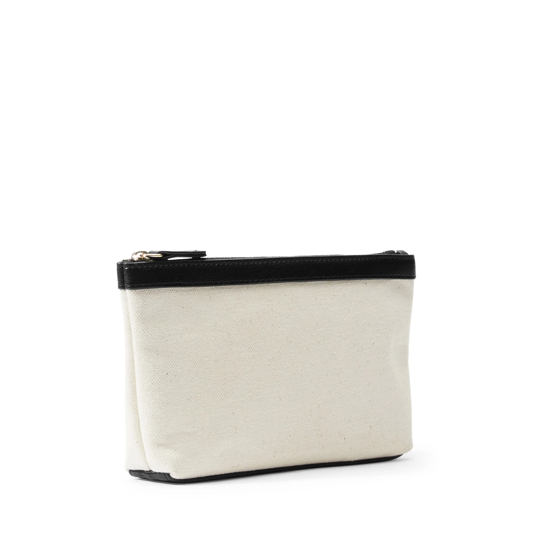 Small Accessories Pouch in Canvas Natural Canvas/Black - Image 6