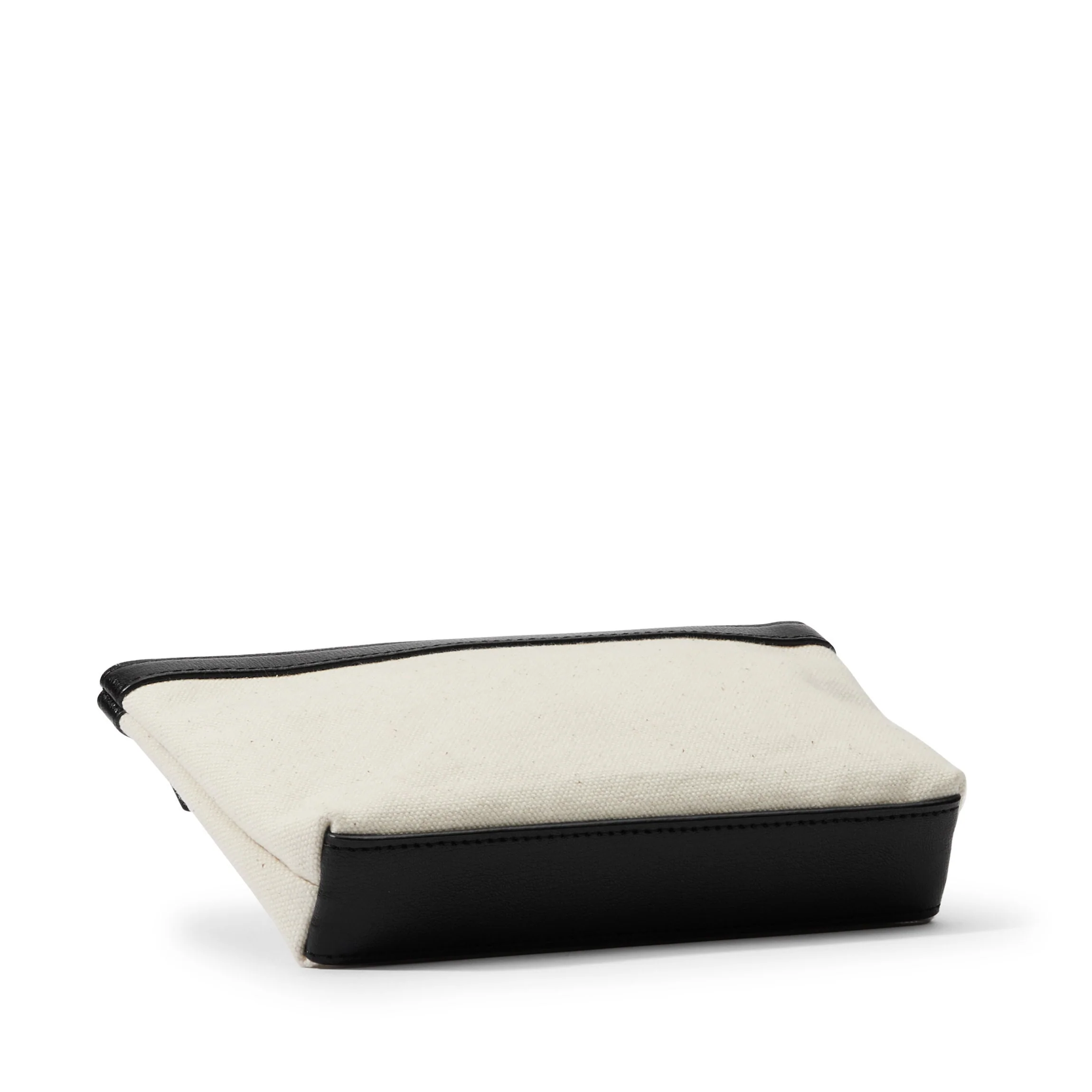 Small Accessories Pouch in Canvas Natural Canvas/Black - Image 7