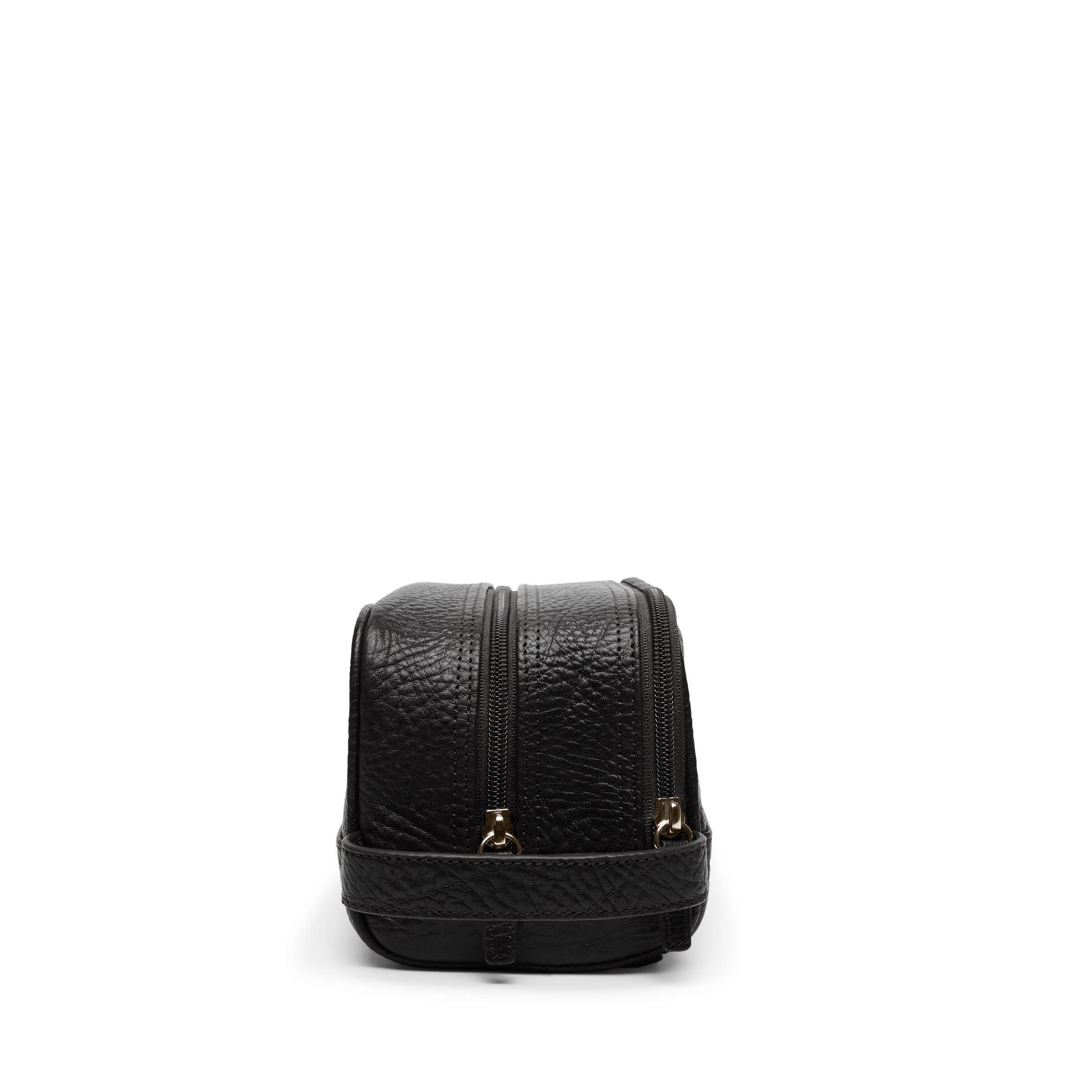 Small Double Zip Toiletry Bag Ebony - Image 6
