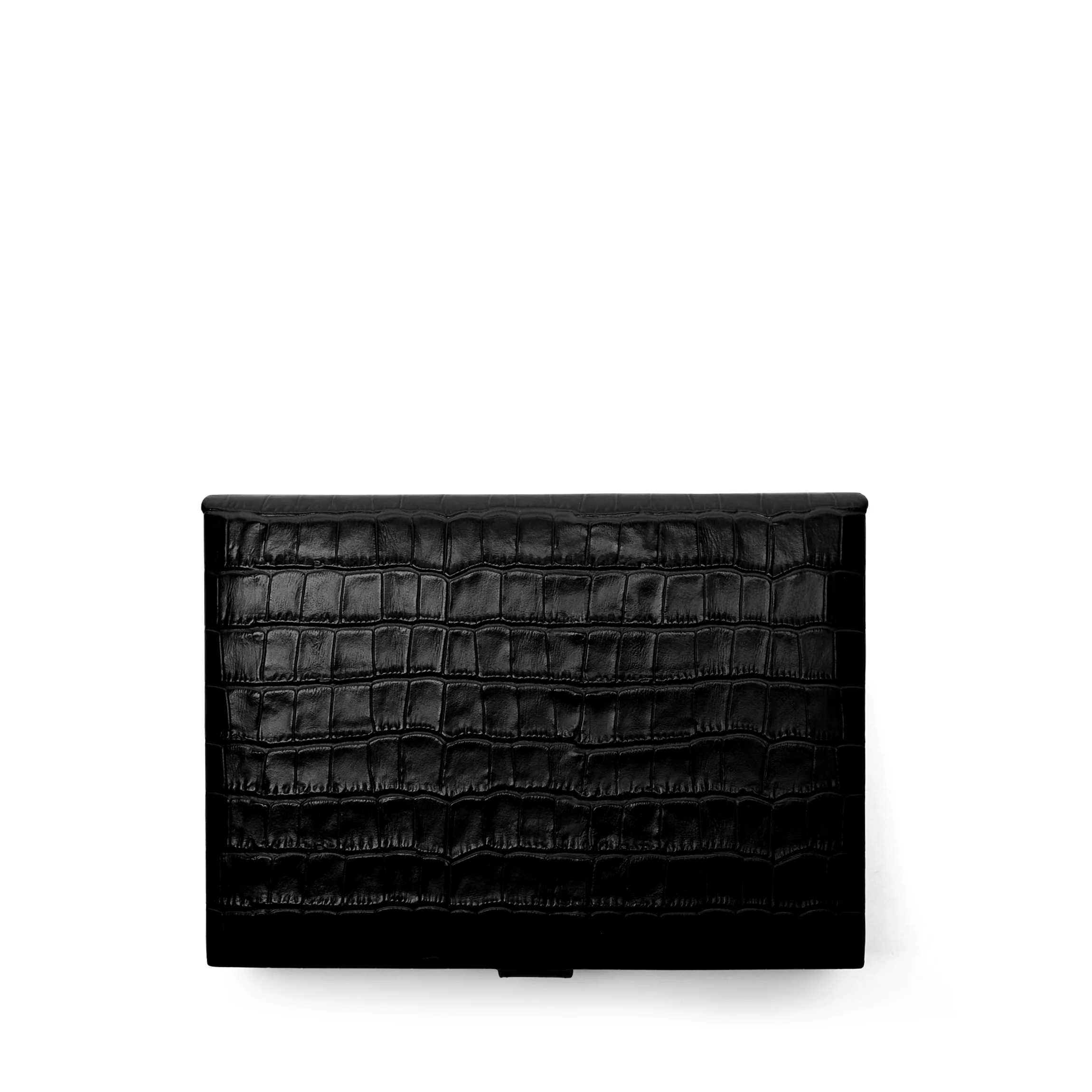 Small Jewelry Box Black Croc - Image 6