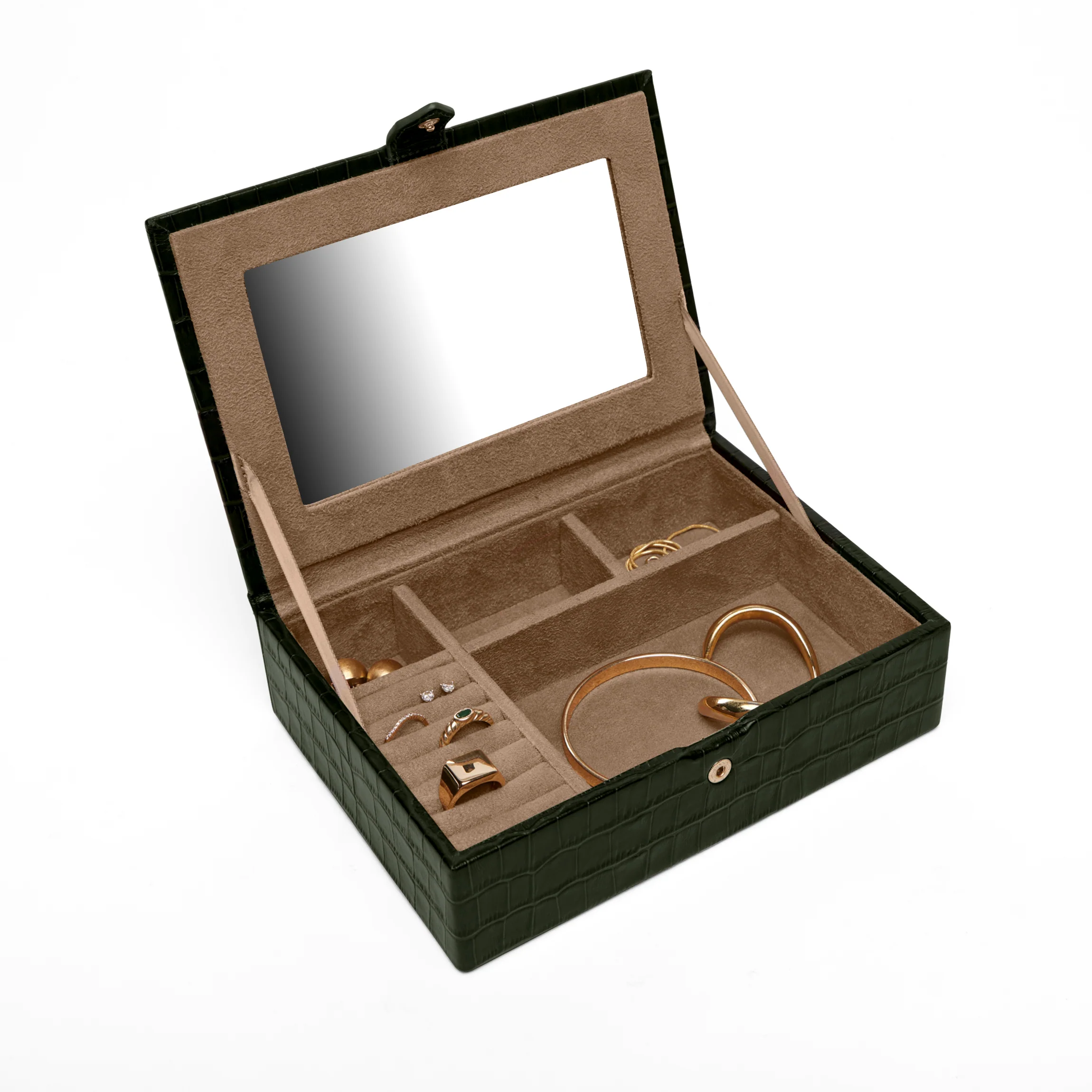 Small Jewelry Box Forest Croc