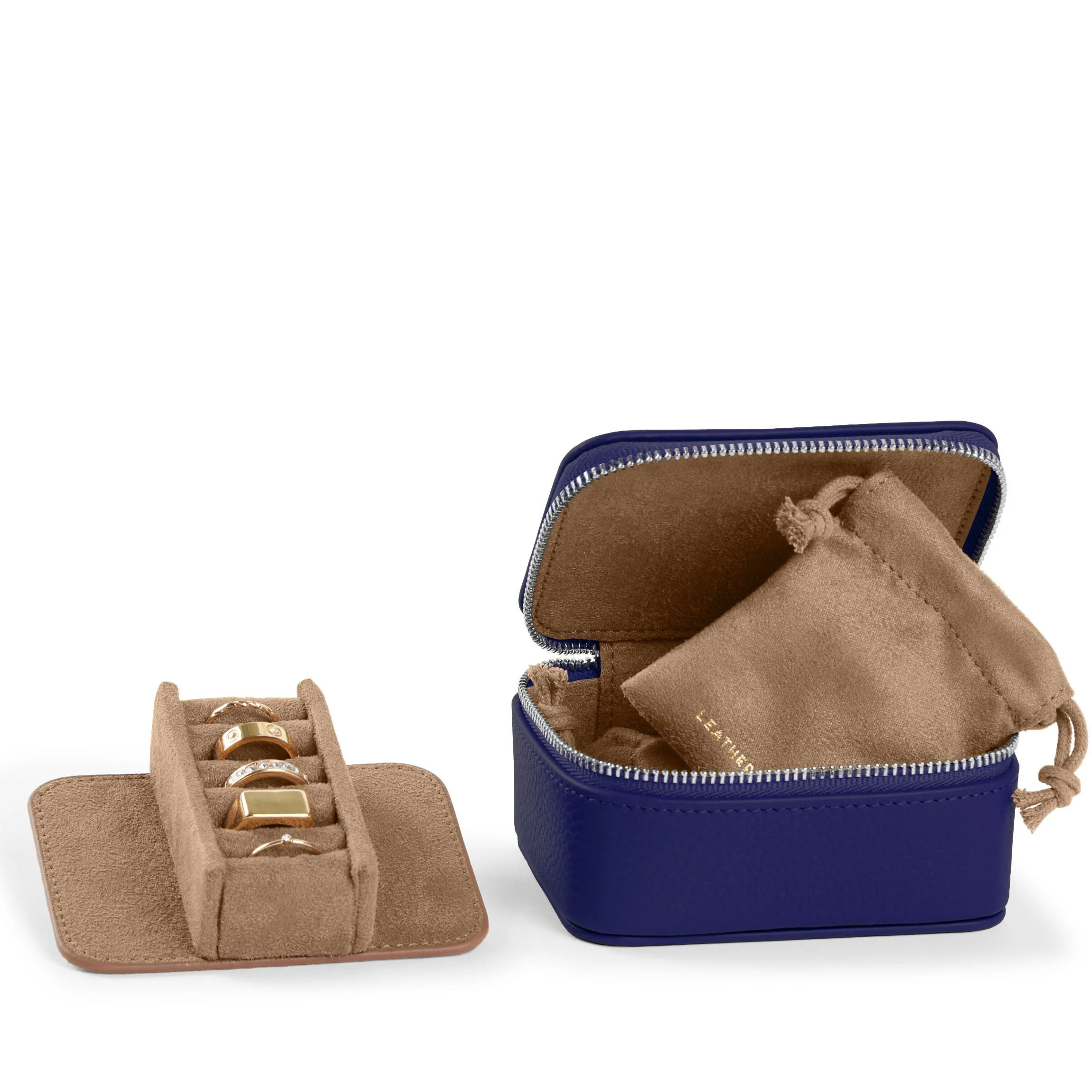 Small Jewelry Ring Box Regatta Blue - Image 2
