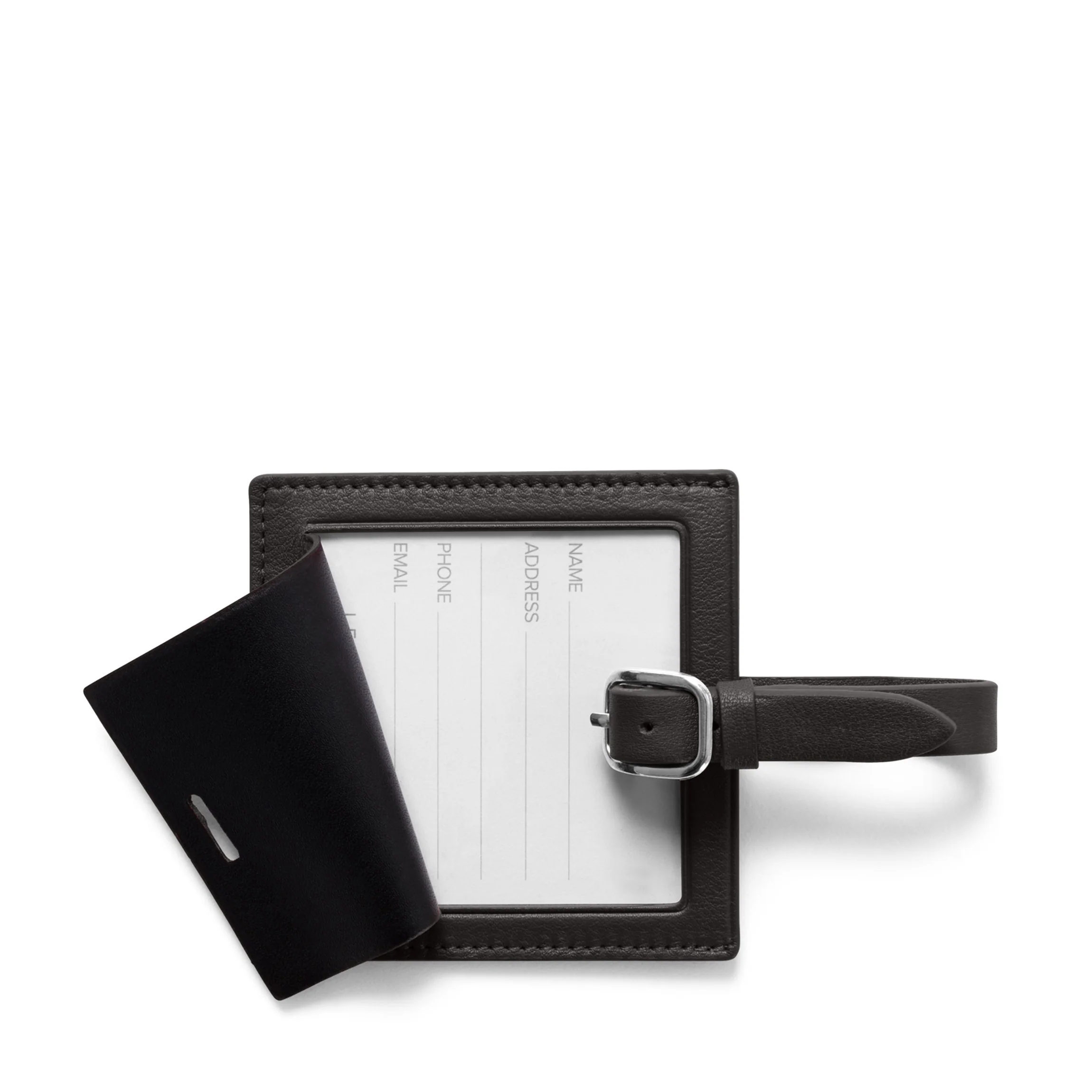 Small Square Luggage Tag Black Onyx - Image 2