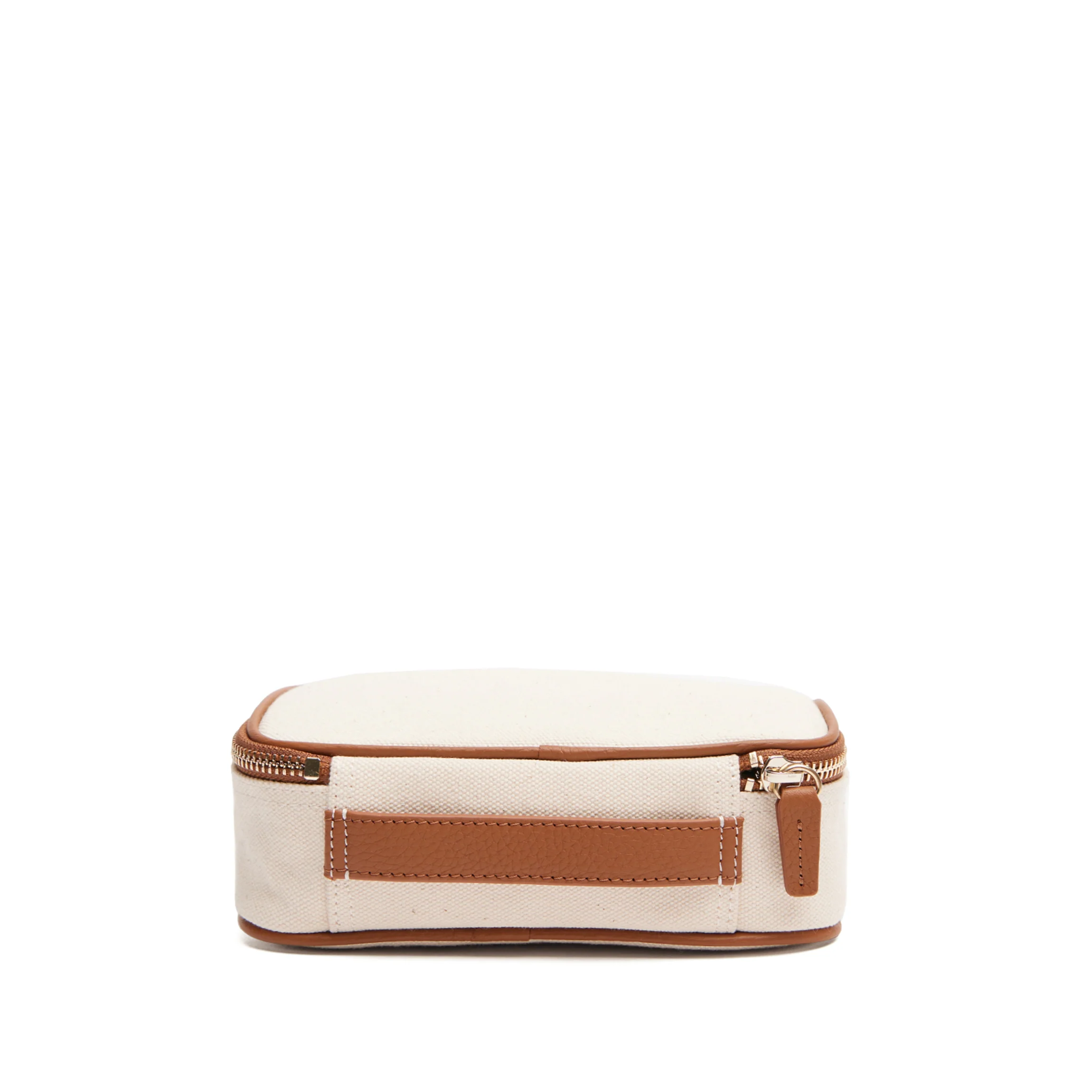 Small Travel Organizer in Canvas Natural Canvas/Saddle Brown - Image 7