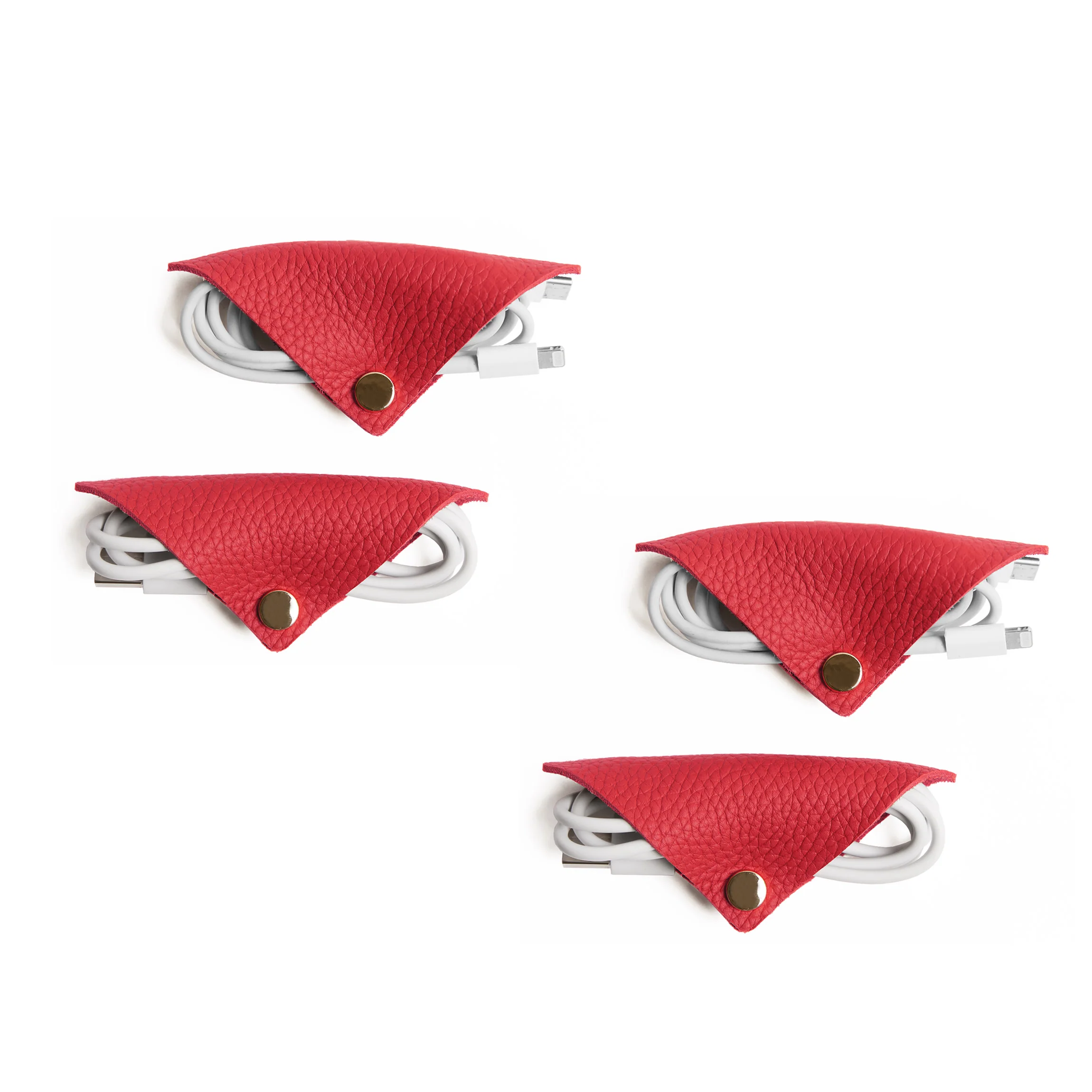 Snap Cord Wrap, Set of 4 Buoy Red