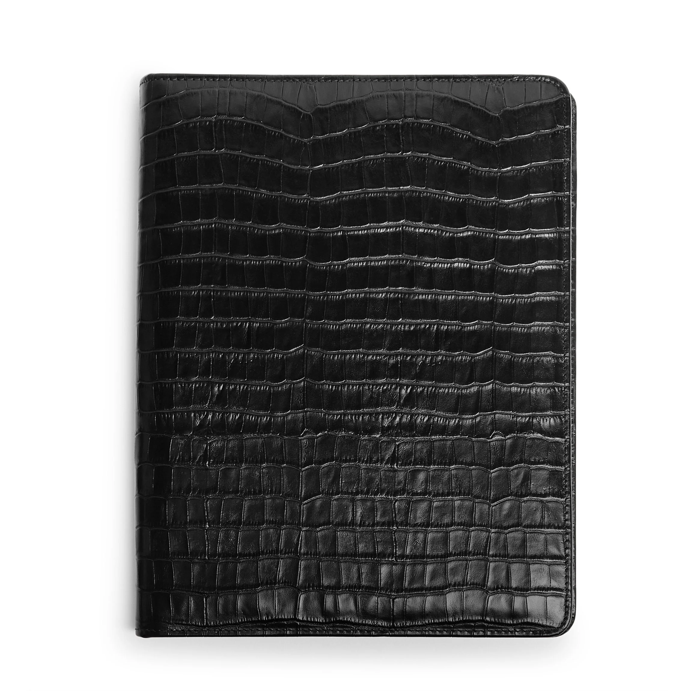 Standard Padfolio Black Croc