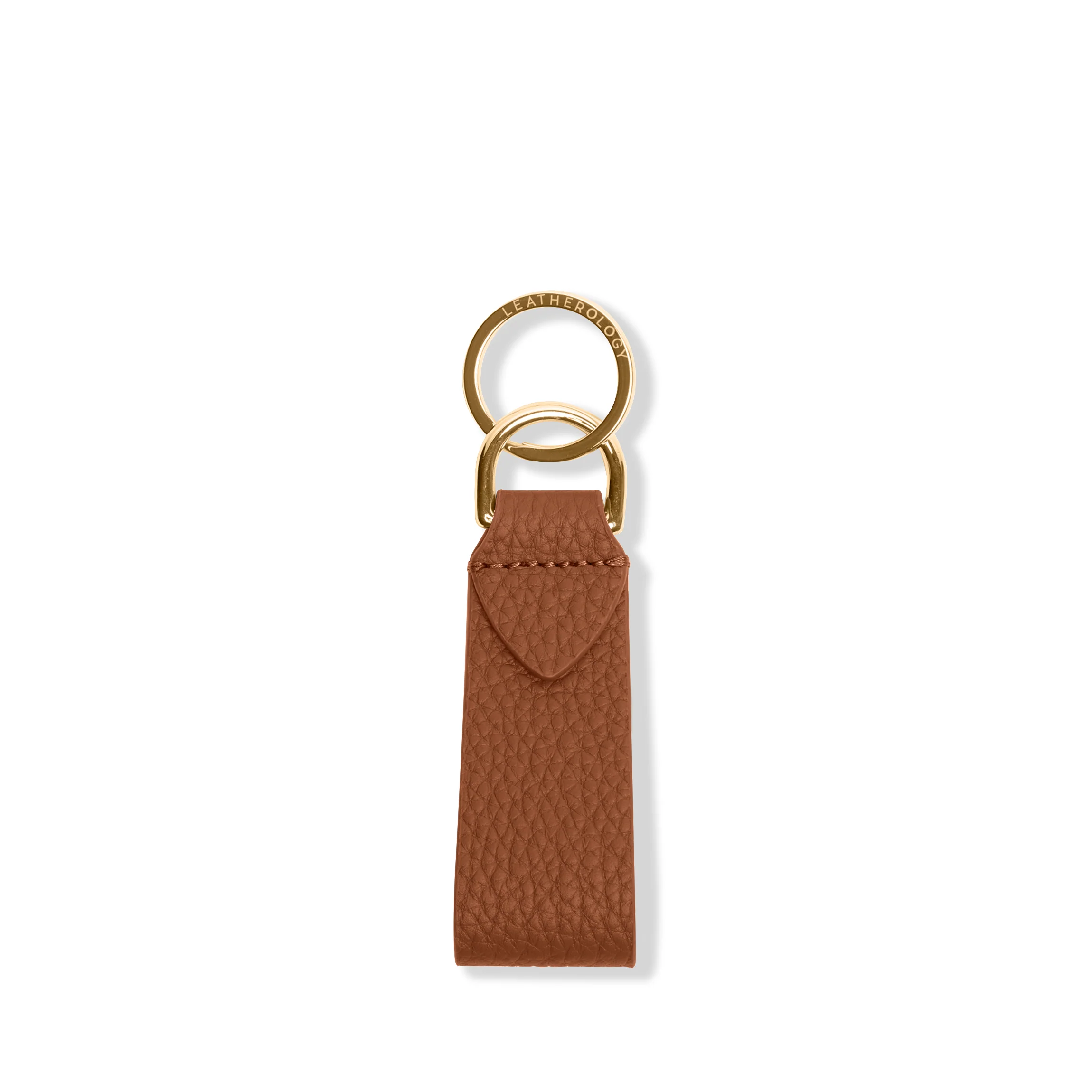 Tab Keychain Saddle Brown - Image 2