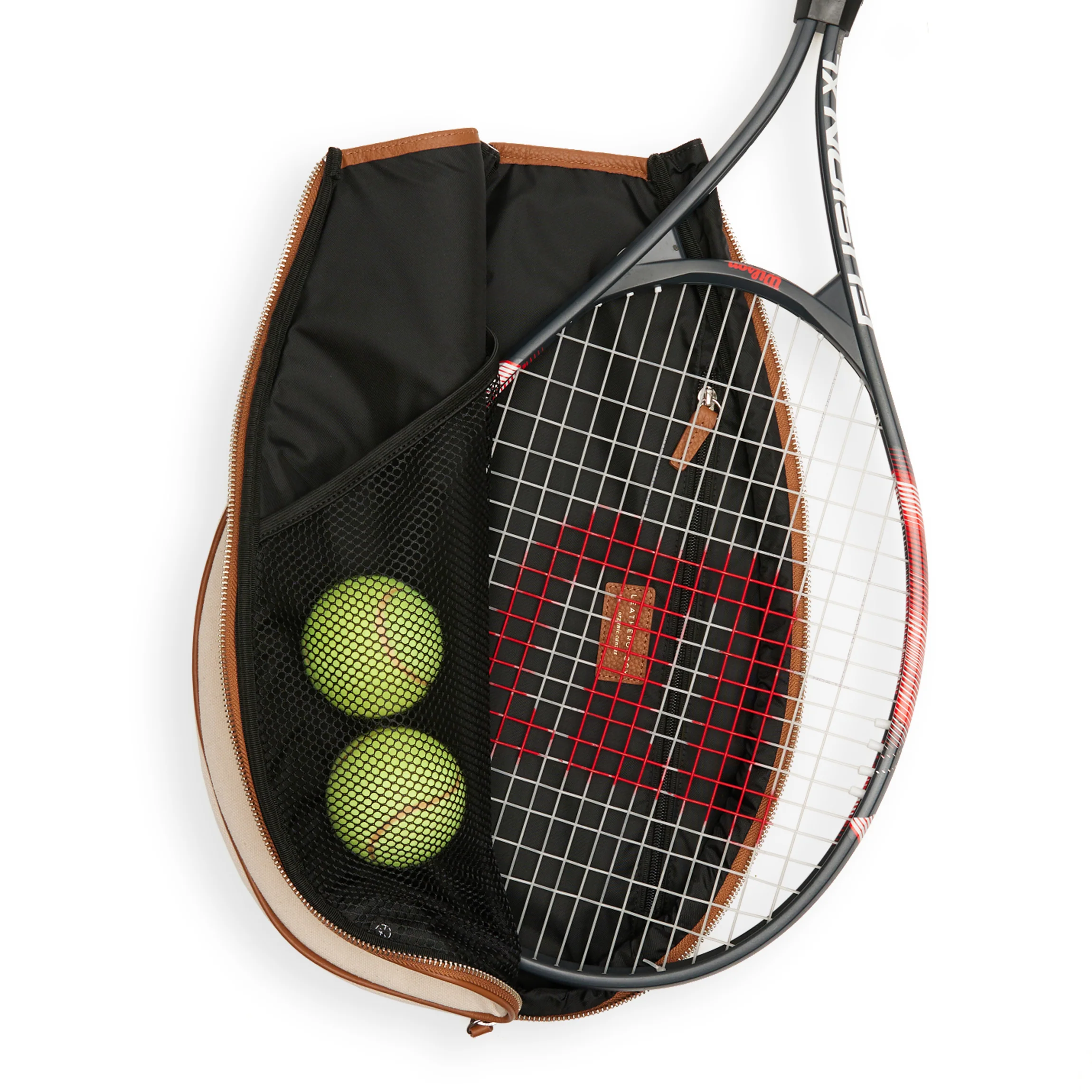 Tennis Sling Natural Canvas/Saddle Brown - Image 4