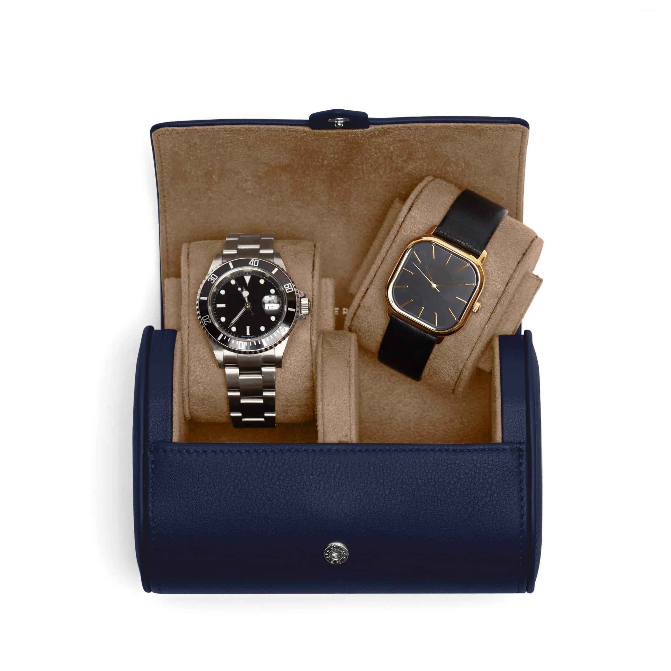 Travel Double Watch Roll Navy Blue - Image 2