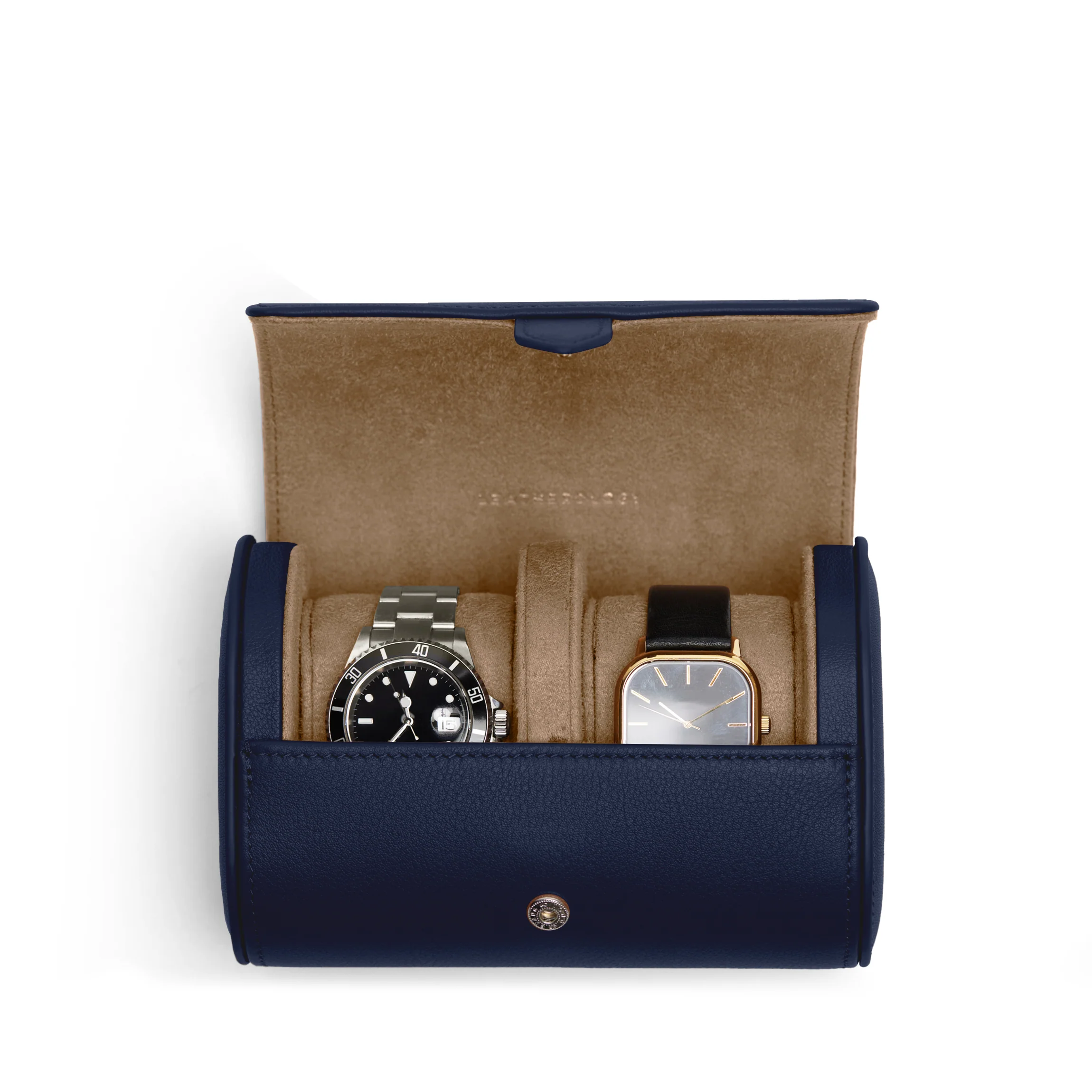 Travel Double Watch Roll Navy Blue - Image 3