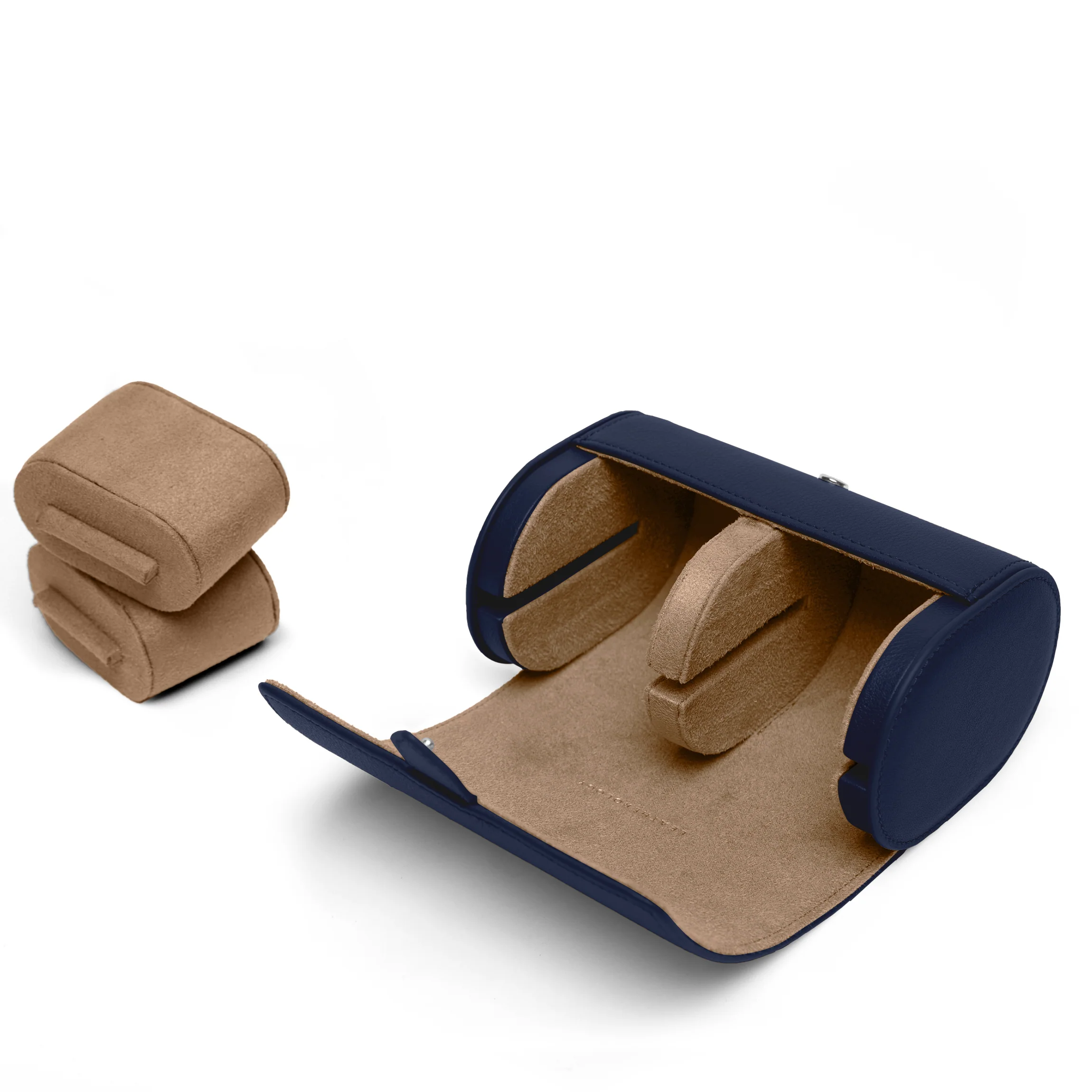 Travel Double Watch Roll Navy Blue - Image 6