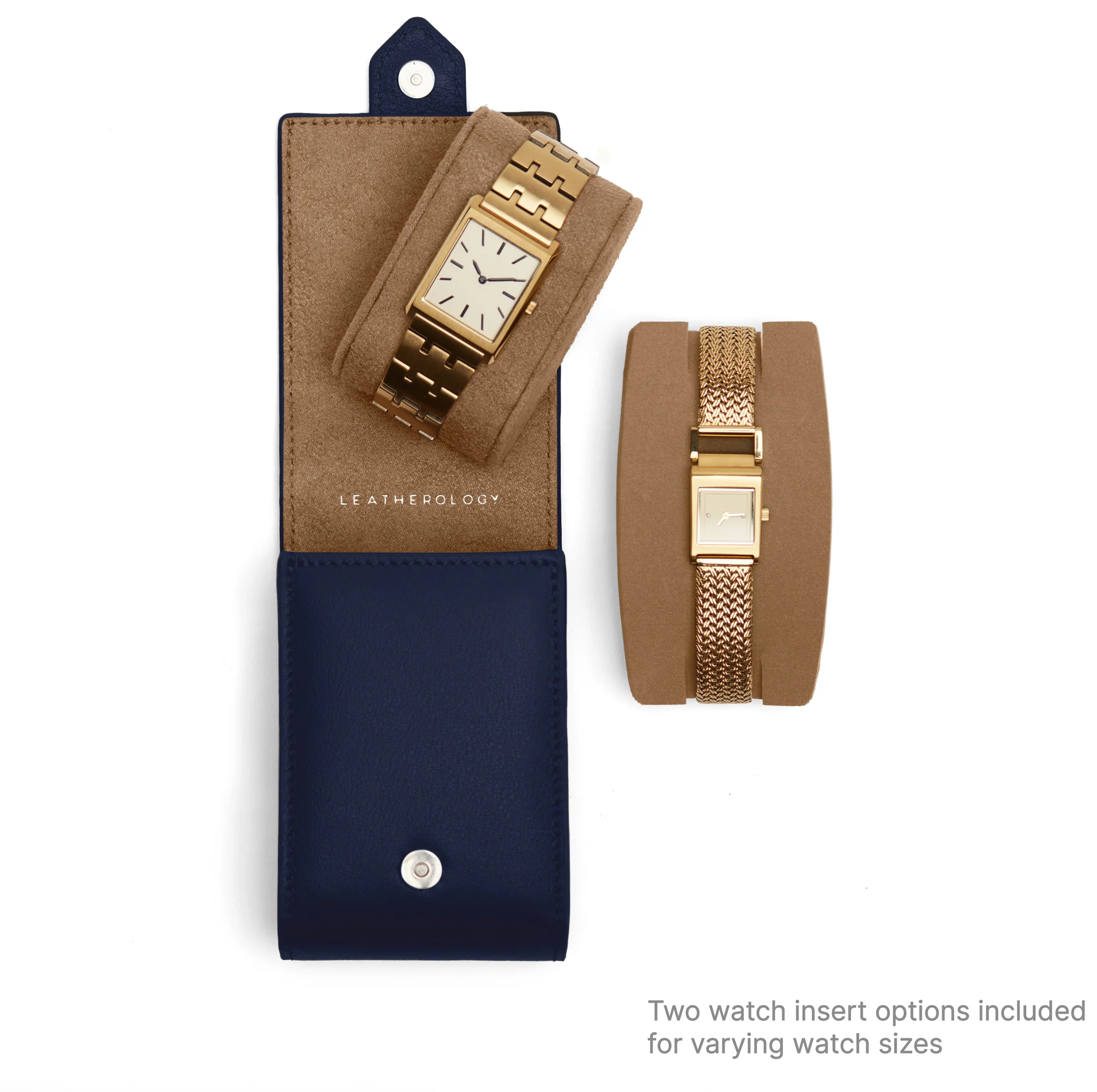 Travel Single Watch Pouch Navy Blue - Image 3