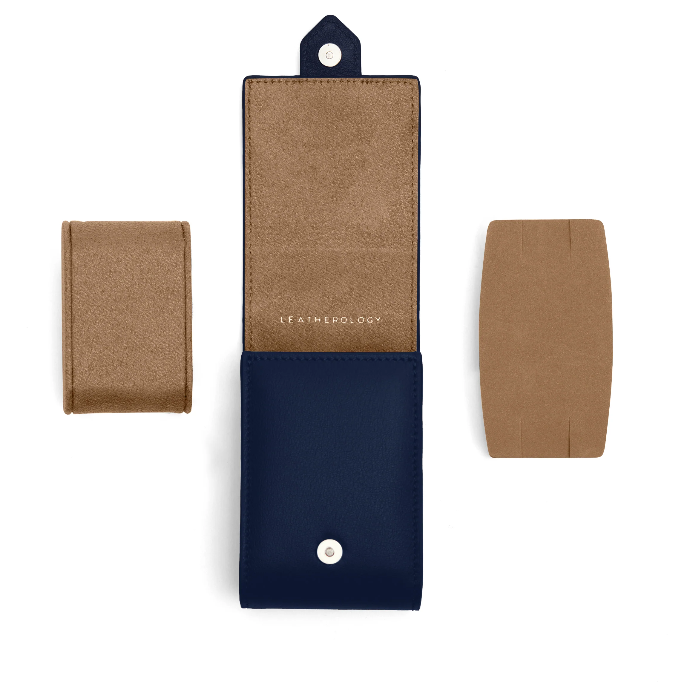 Travel Single Watch Pouch Navy Blue - Image 4