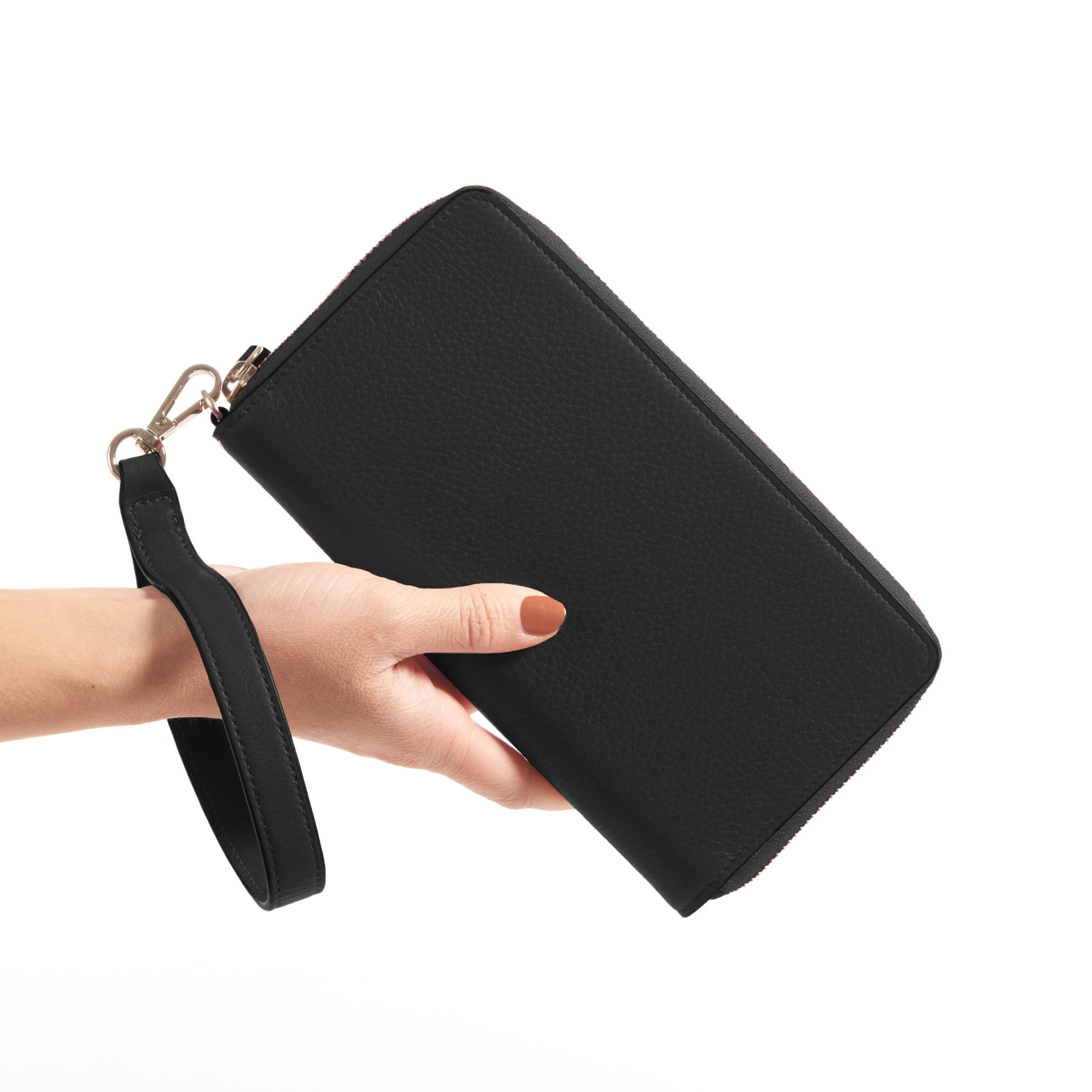 Windsor Flat Zip Wallet Black Pebble - Image 6