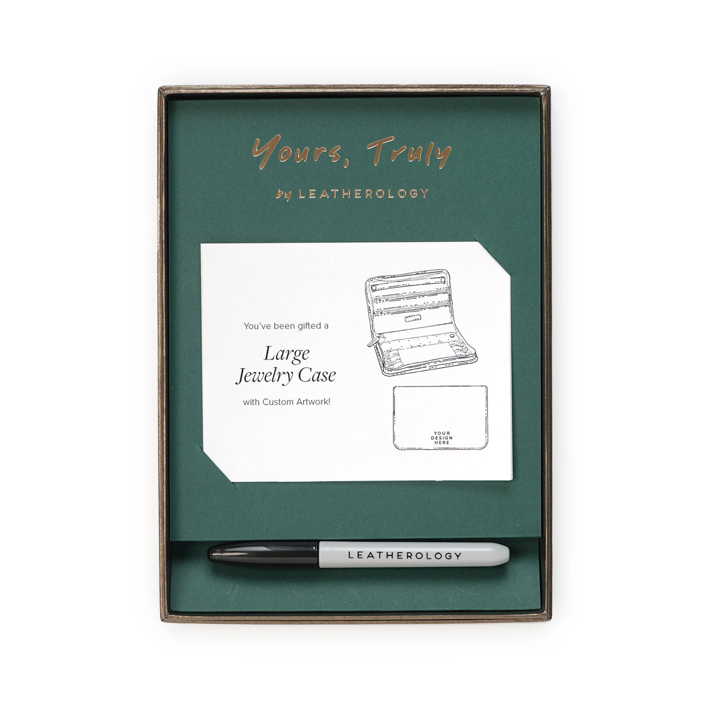 Yours, Truly Large Jewelry Case Gift Set Leather - Image 4