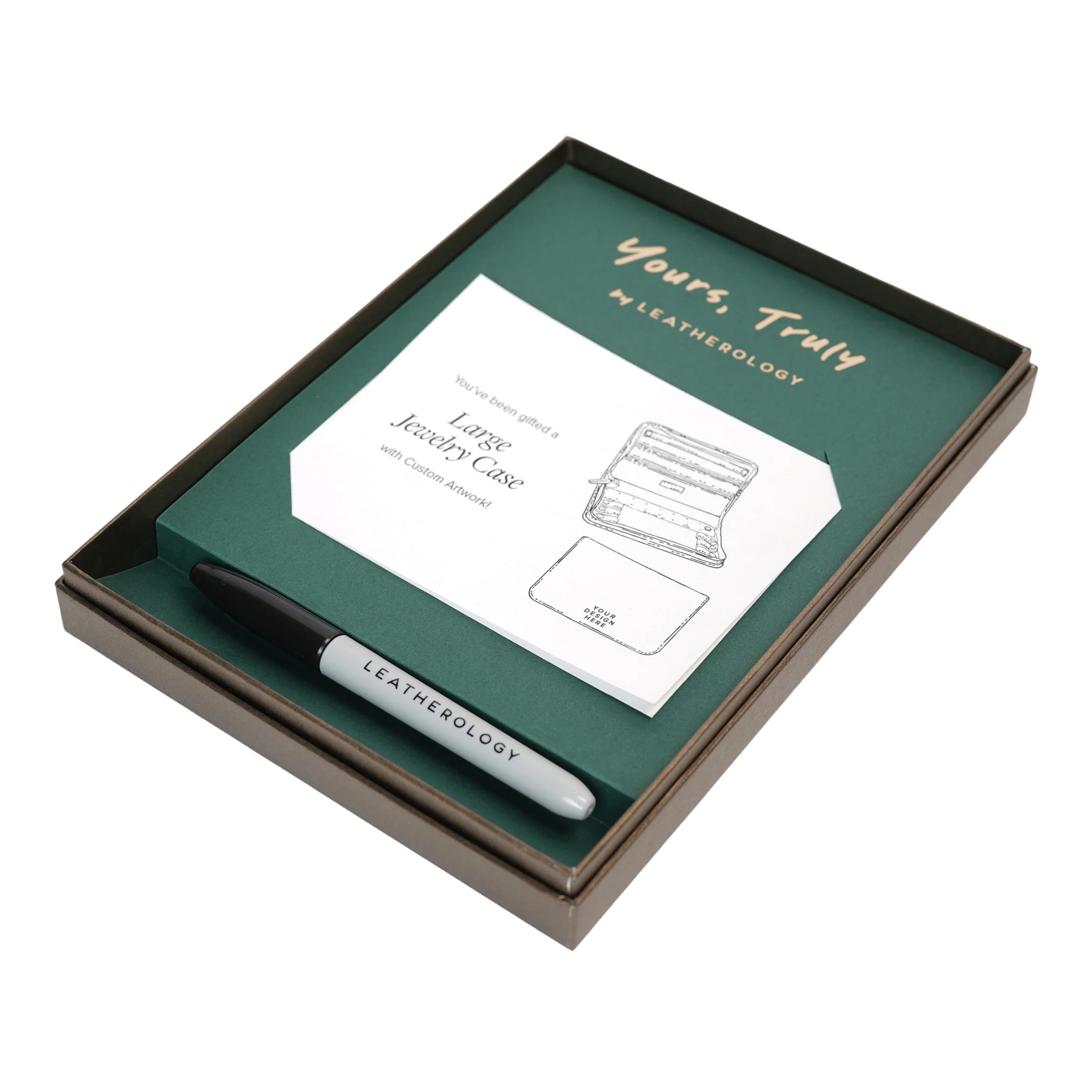 Yours, Truly Large Jewelry Case Gift Set Leather - Image 6