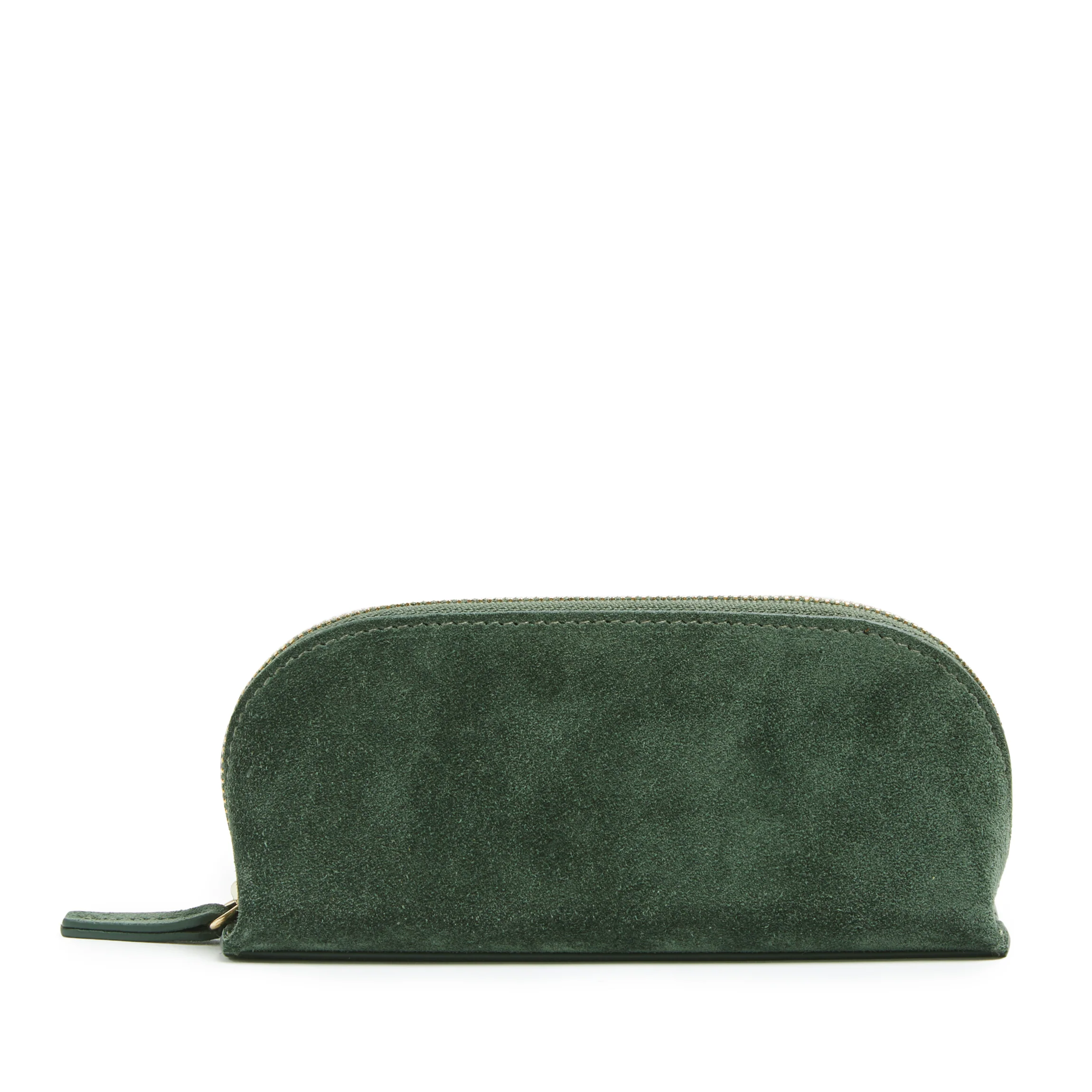 Travel Makeup Pouch Juniper Suede