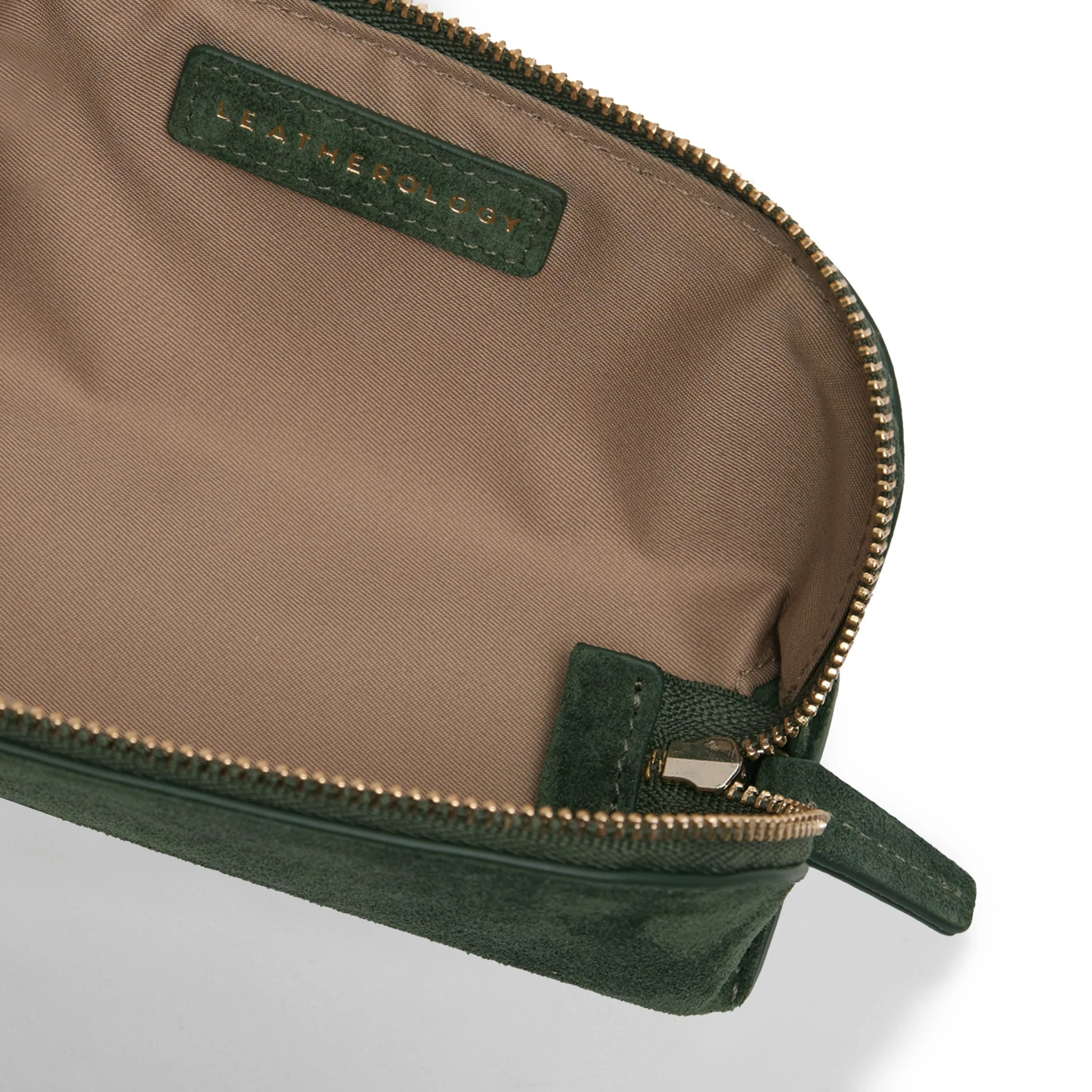 Travel Makeup Pouch Juniper Suede - Image 4