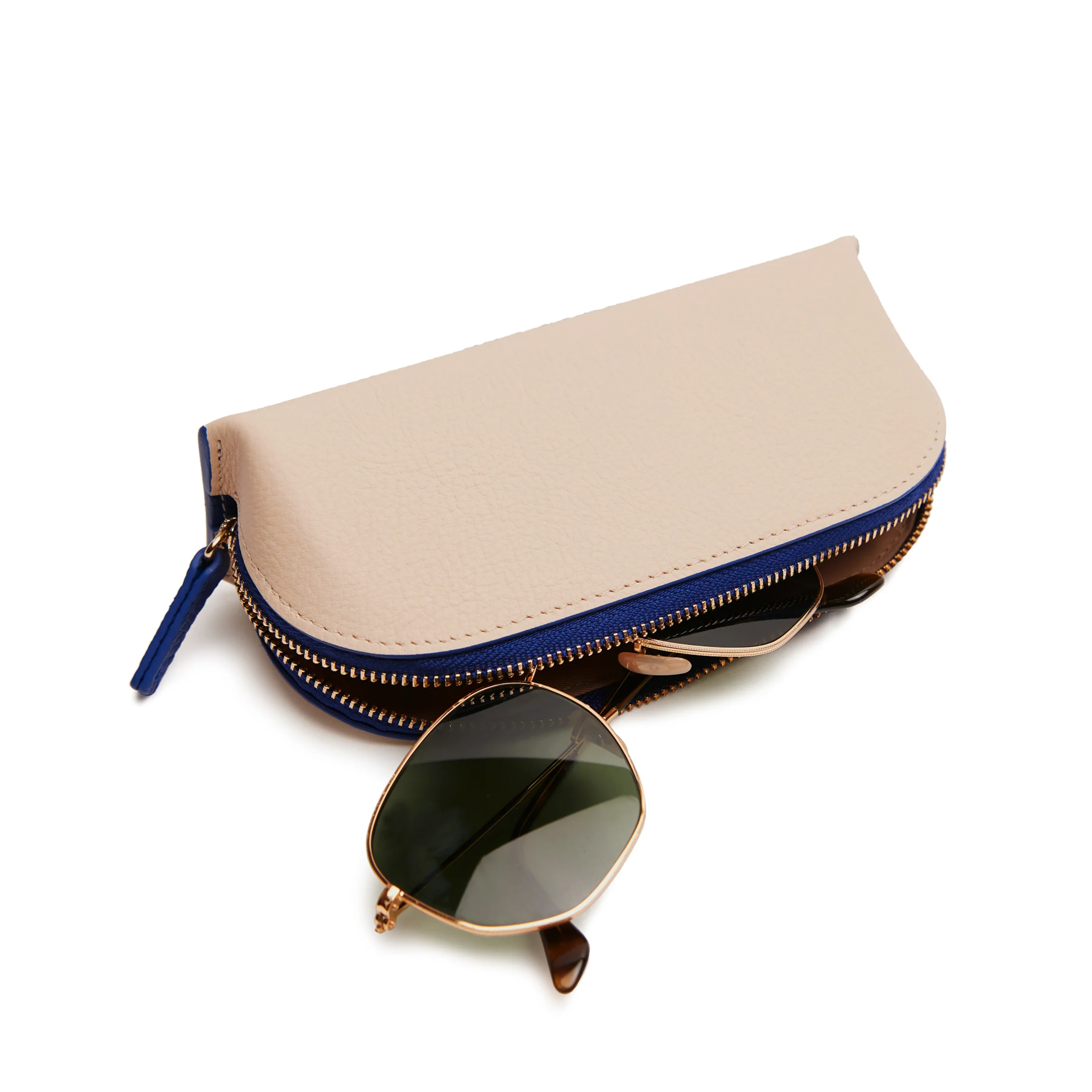 Zip Sunglass Case Sand/Regatta Blue - Image 2