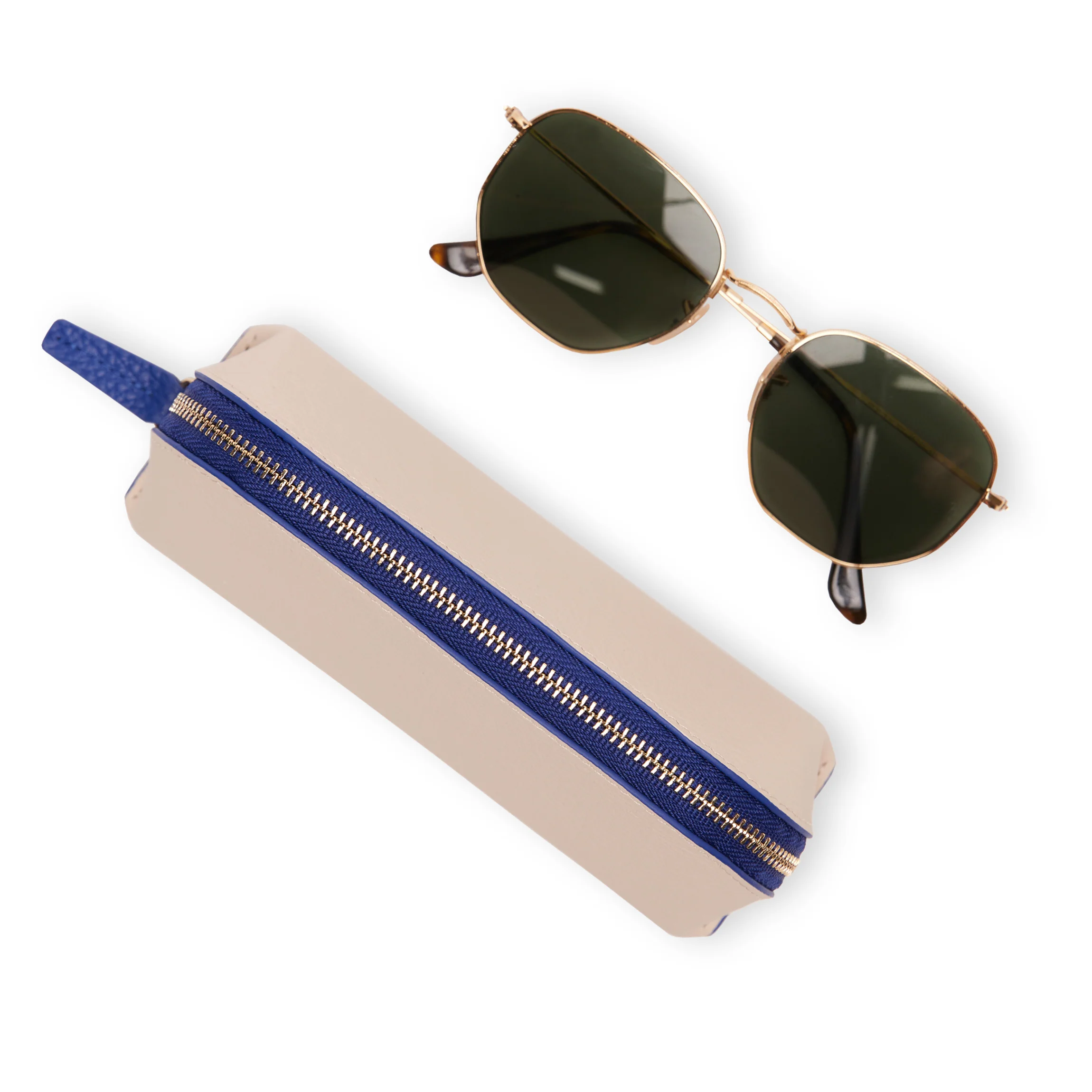 Zip Sunglass Case Sand/Regatta Blue - Image 6