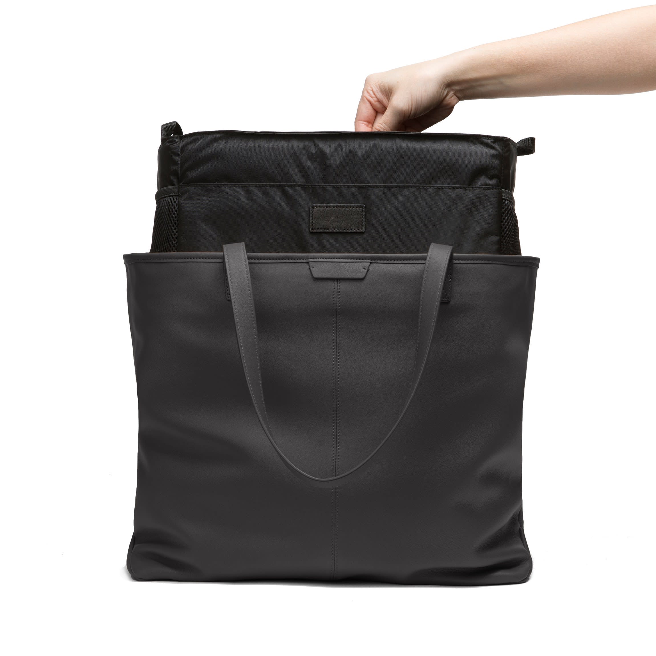 Zippered Downtown Diaper Bag Black Onyx - Image 2
