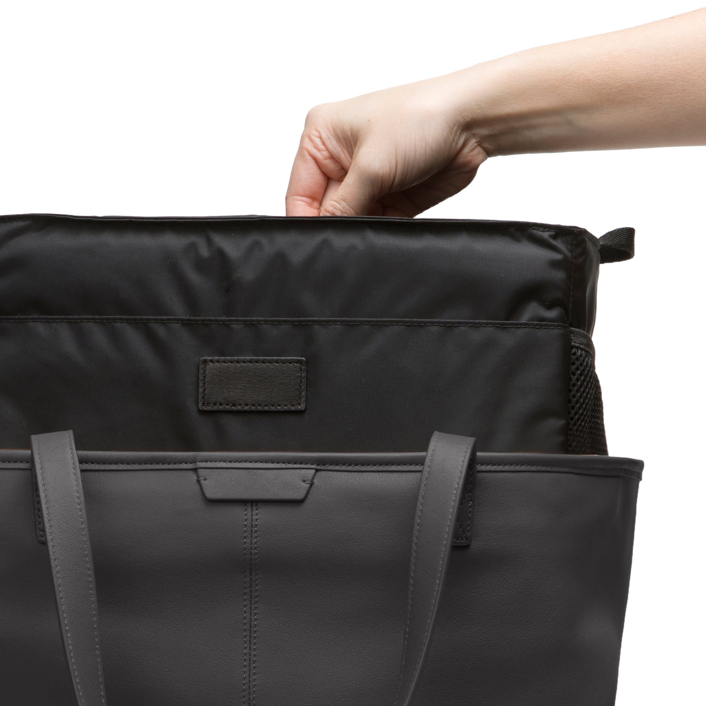 Zippered Downtown Diaper Bag Black Onyx - Image 3
