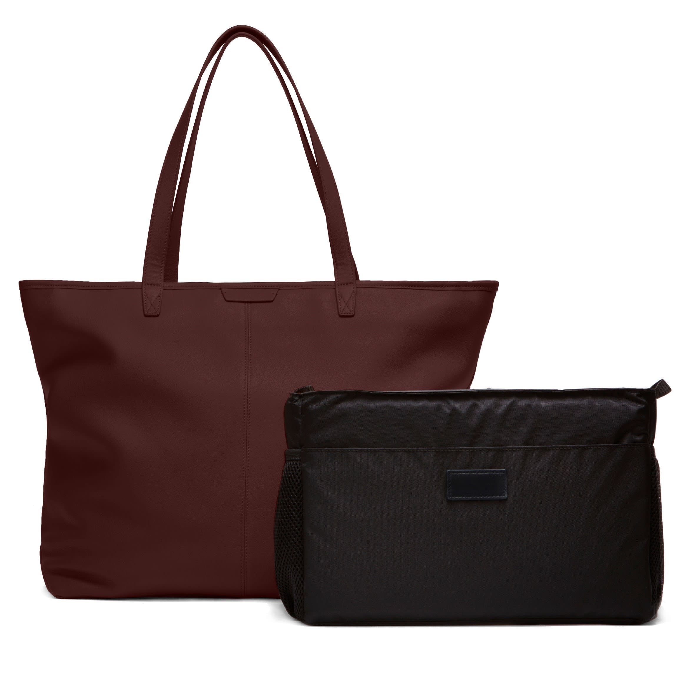 Zippered Downtown Diaper Bag Bordeaux