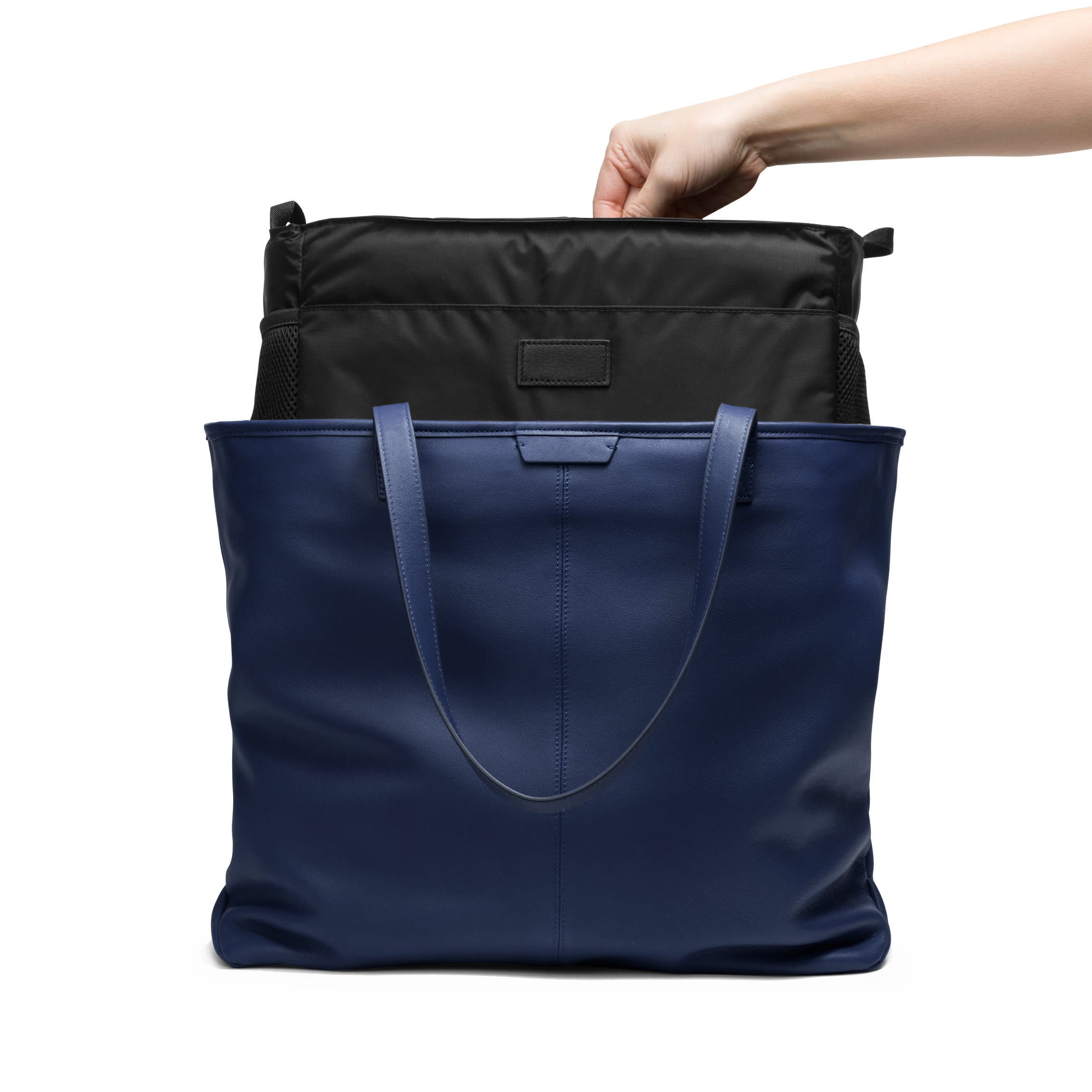 Zippered Downtown Diaper Bag Navy Blue - Image 3