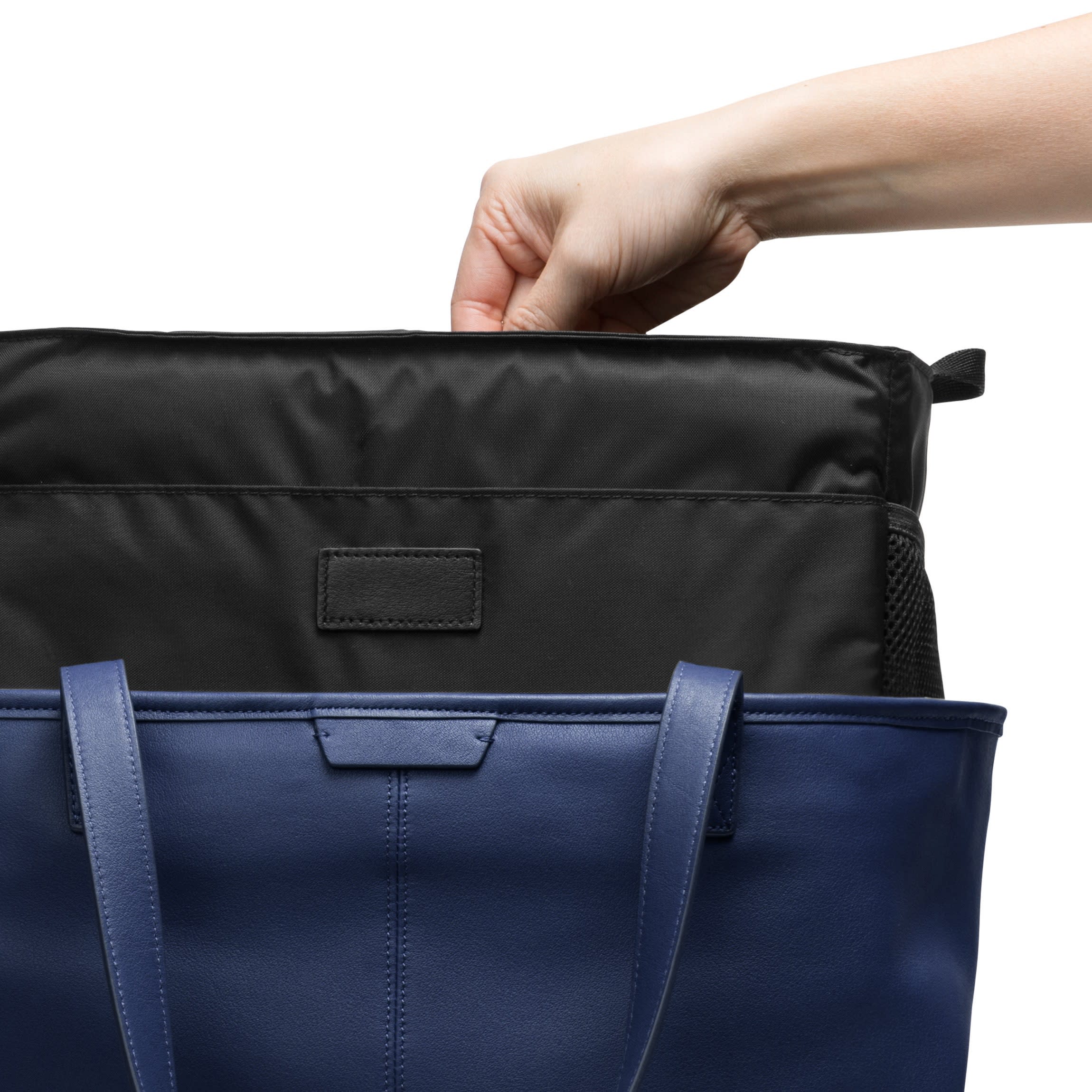 Zippered Downtown Diaper Bag Navy Blue - Image 4